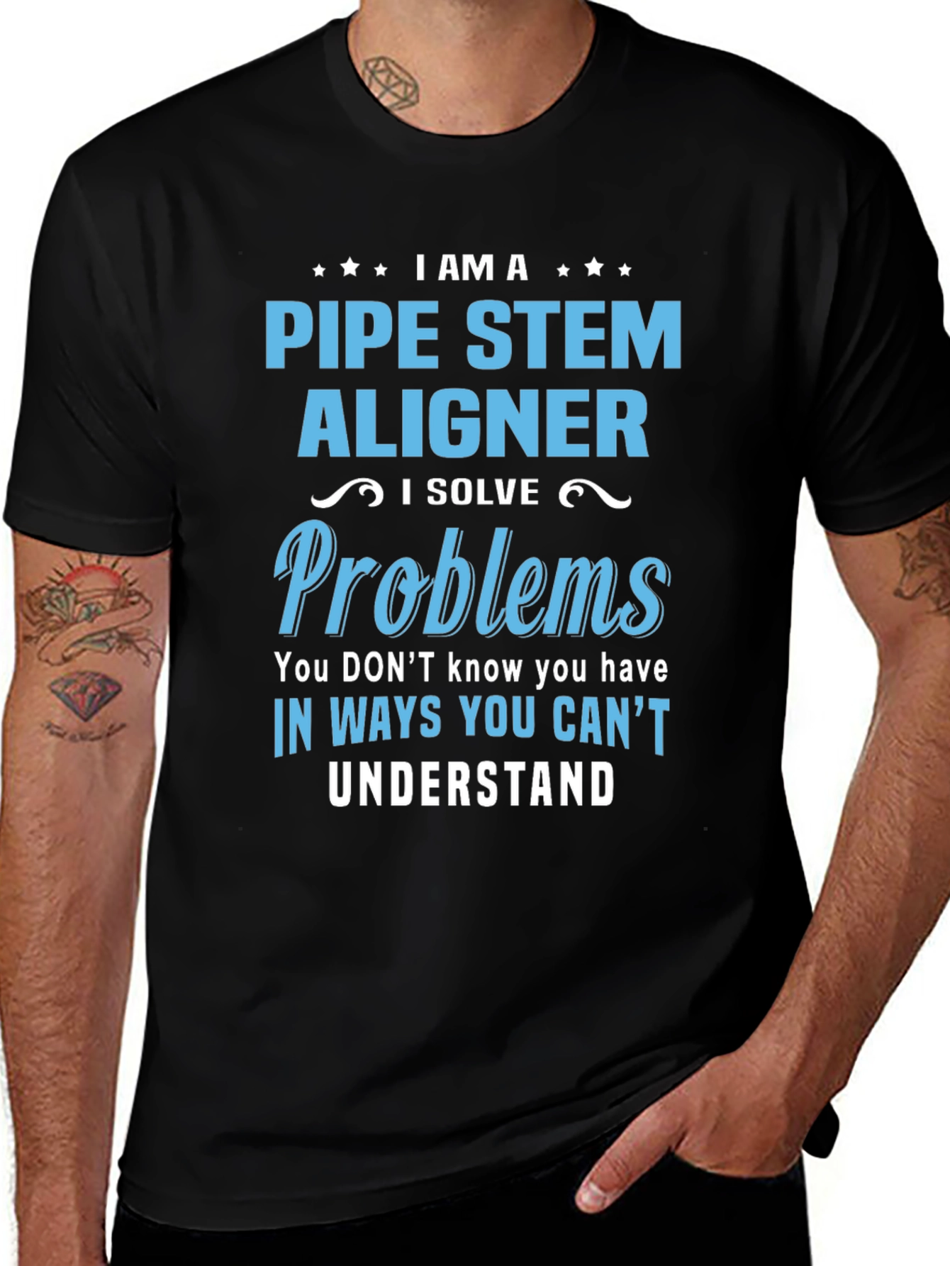 Pipe Stem Aligner T-Shirt: Problem Solver Edition