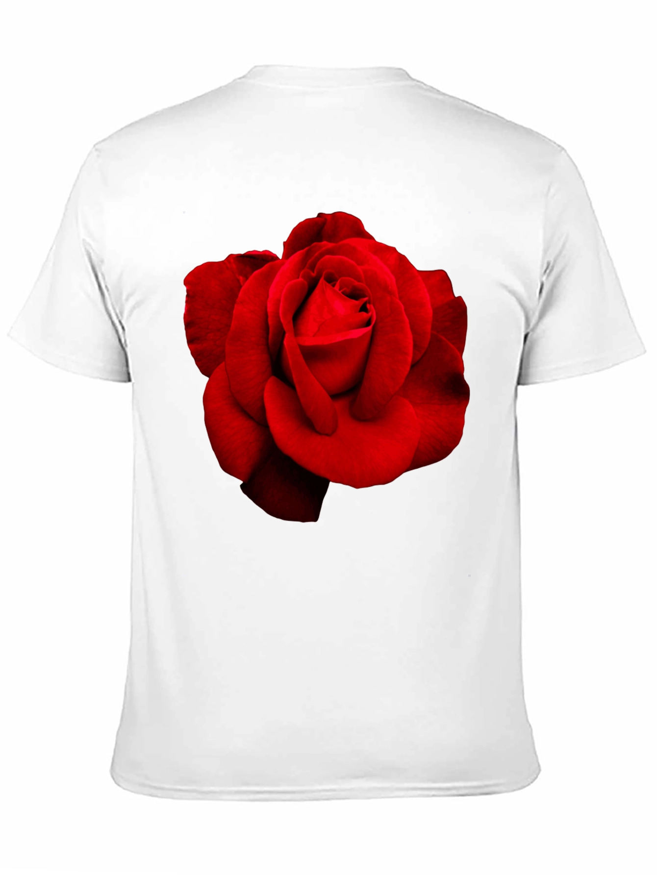 Red Rose Graphic Black T-Shirt