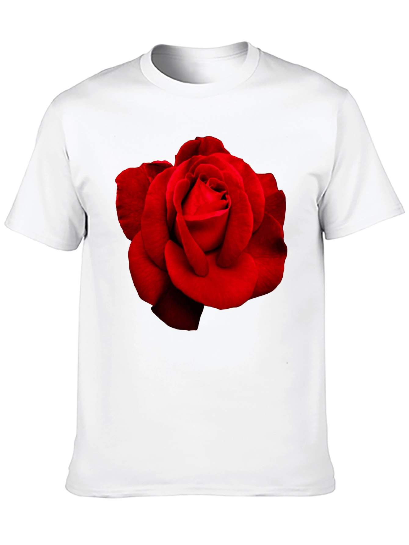 Red Rose Graphic Black T-Shirt