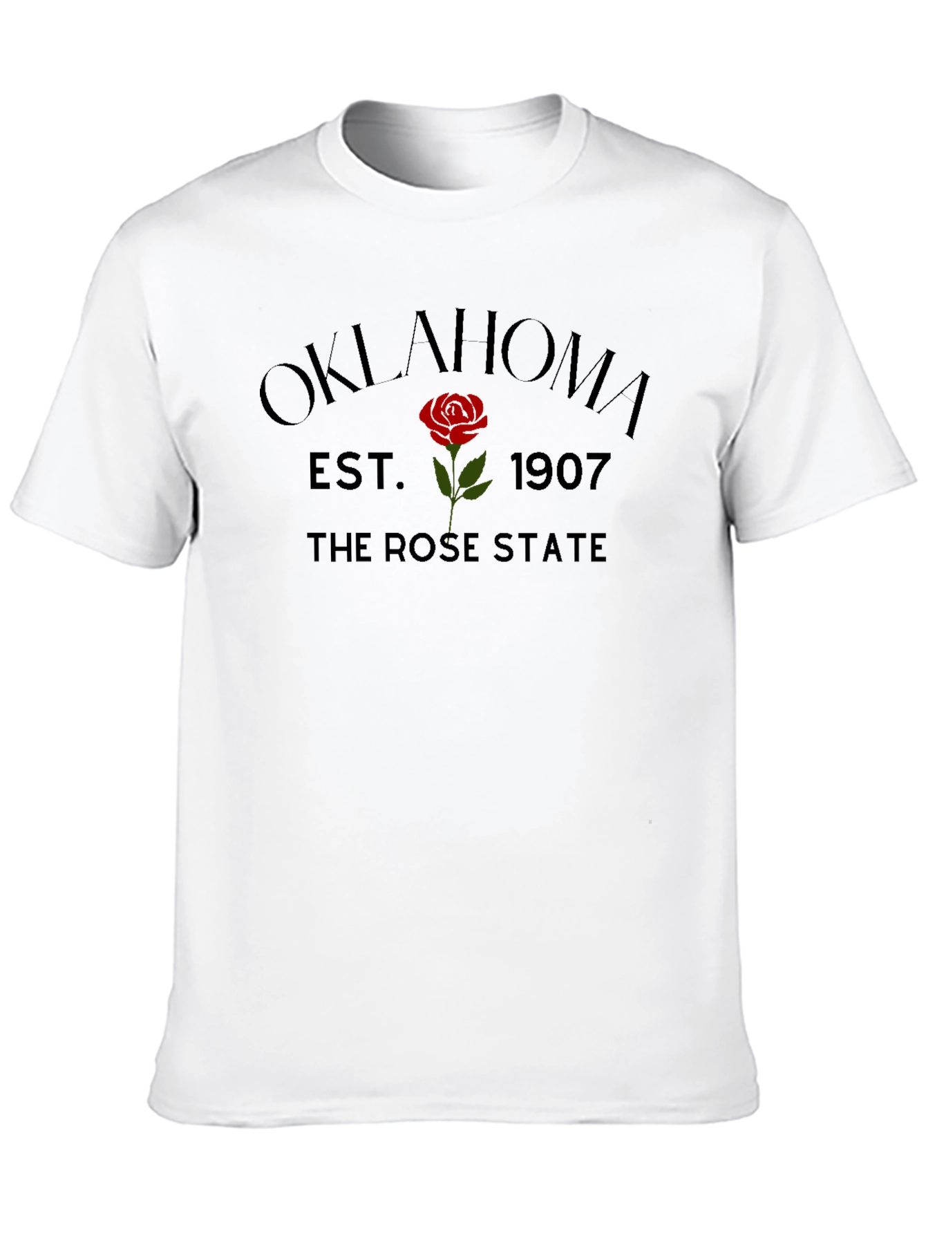Oklahoma Rose State Black T-Shirt