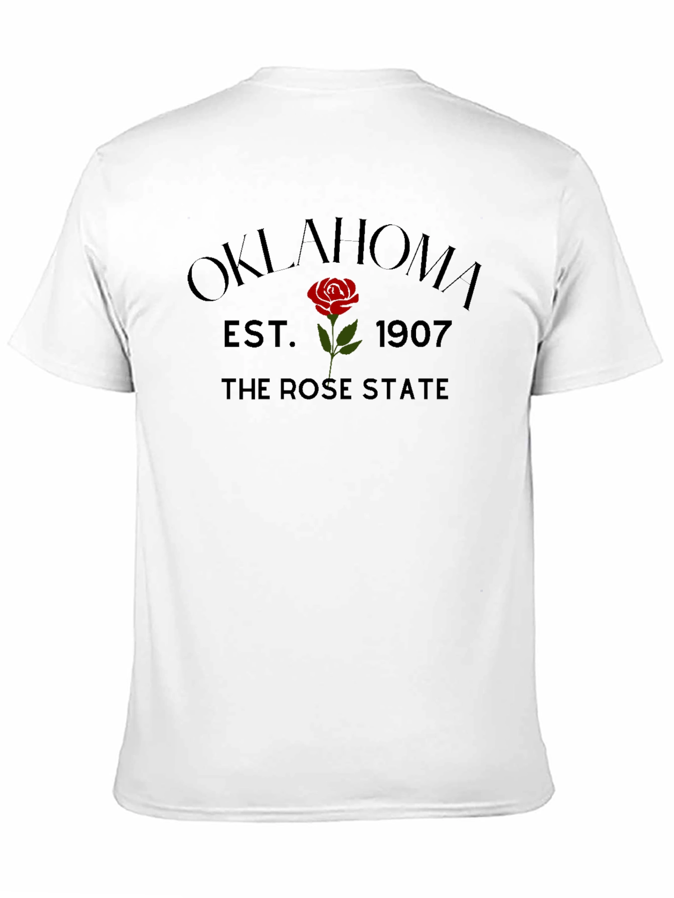 Oklahoma Rose State Black T-Shirt