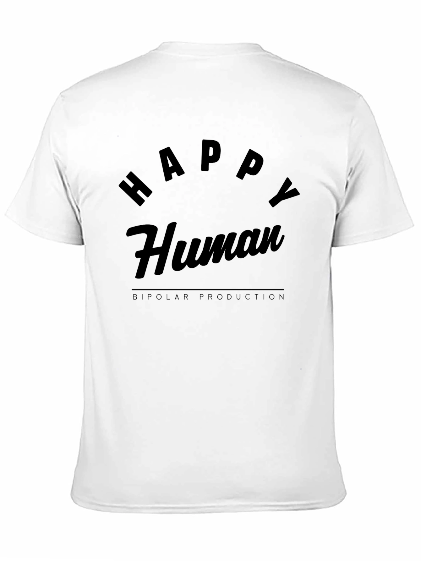 Happy Human Black Graphic Tee