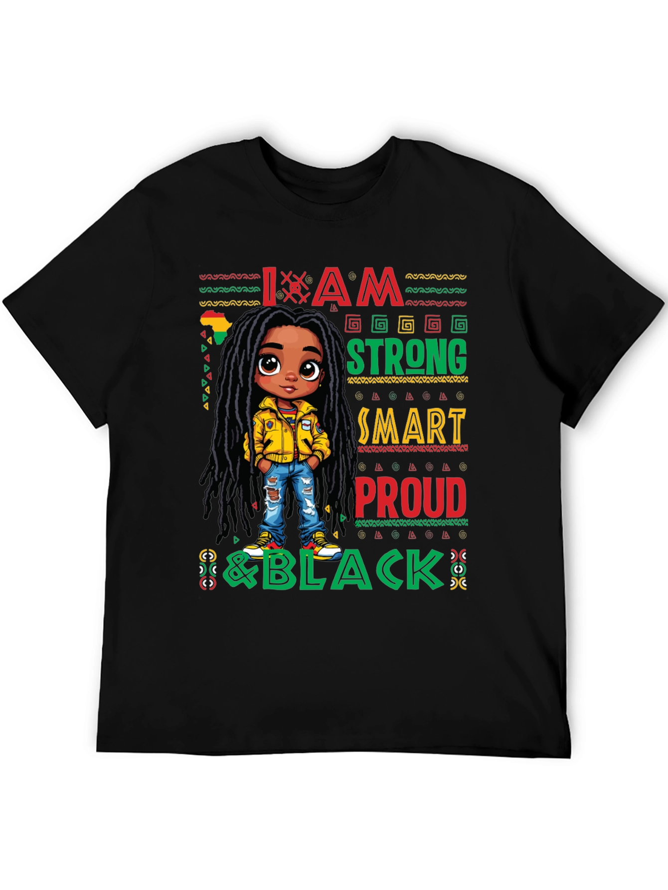 I Am Strong Smart Proud & Black Graphic T-Shirt