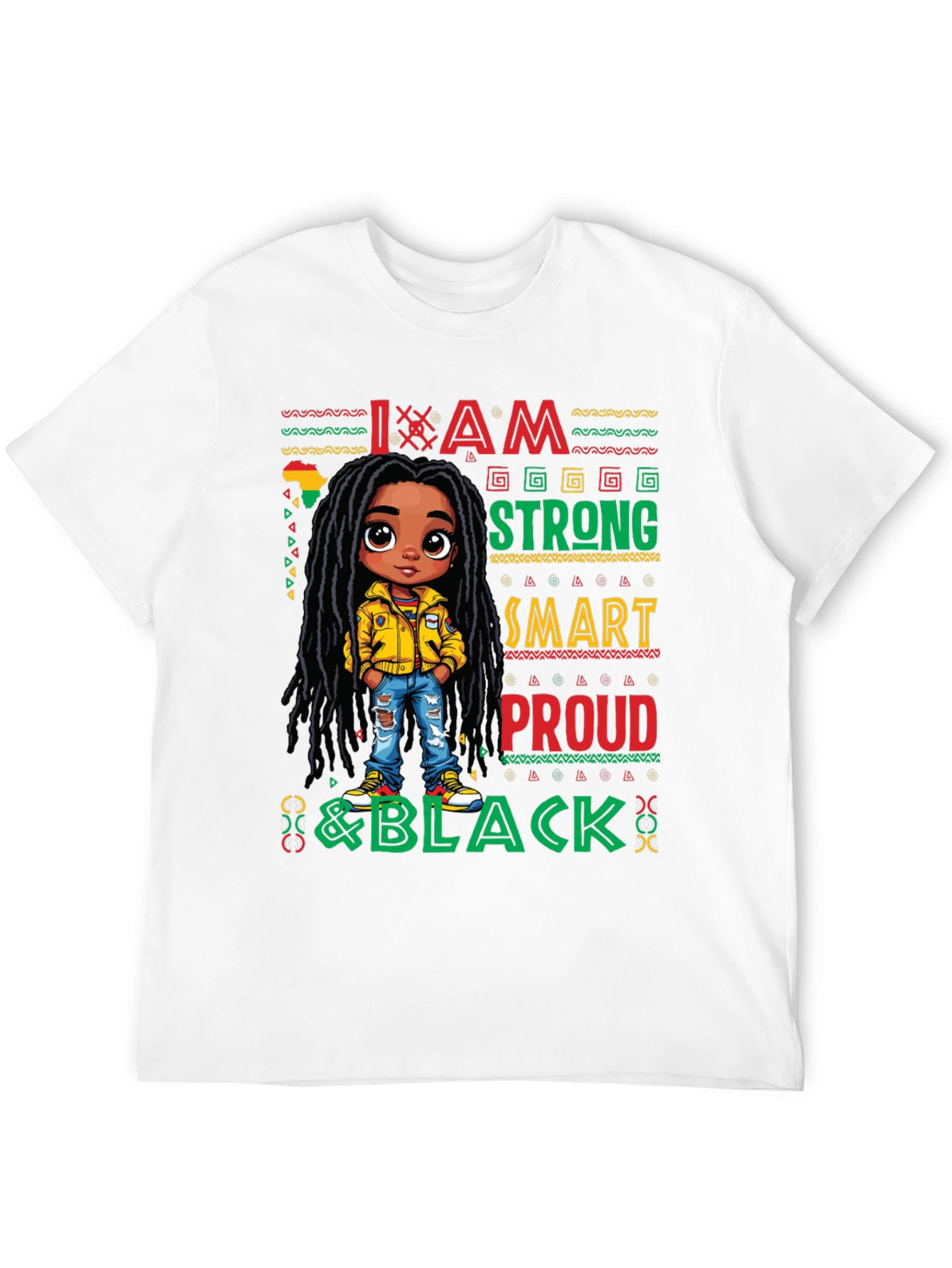 I Am Strong Smart Proud & Black Graphic T-Shirt