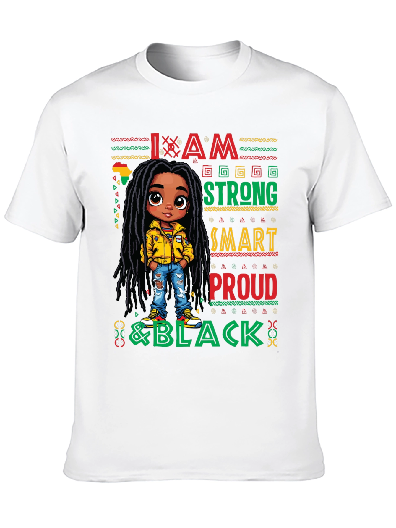 I Am Strong Smart Proud & Black Graphic T-Shirt