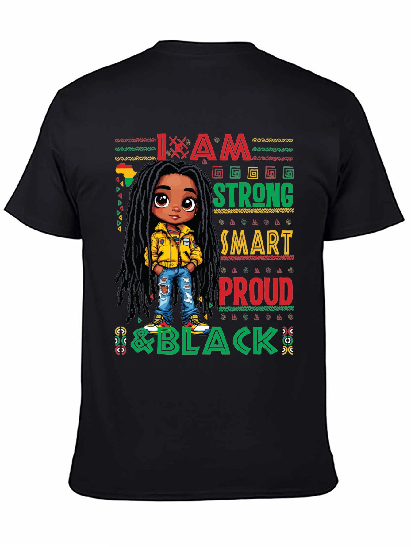 I Am Strong Smart Proud & Black Graphic T-Shirt