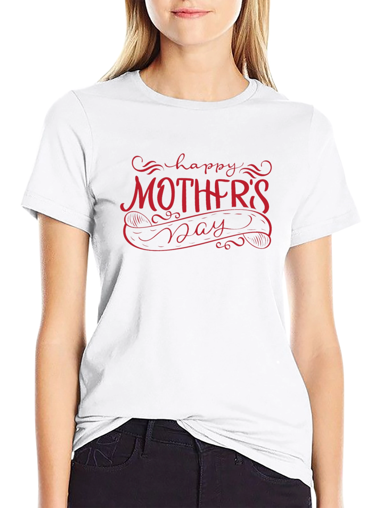 Happy Mothers Day Black T-Shirt