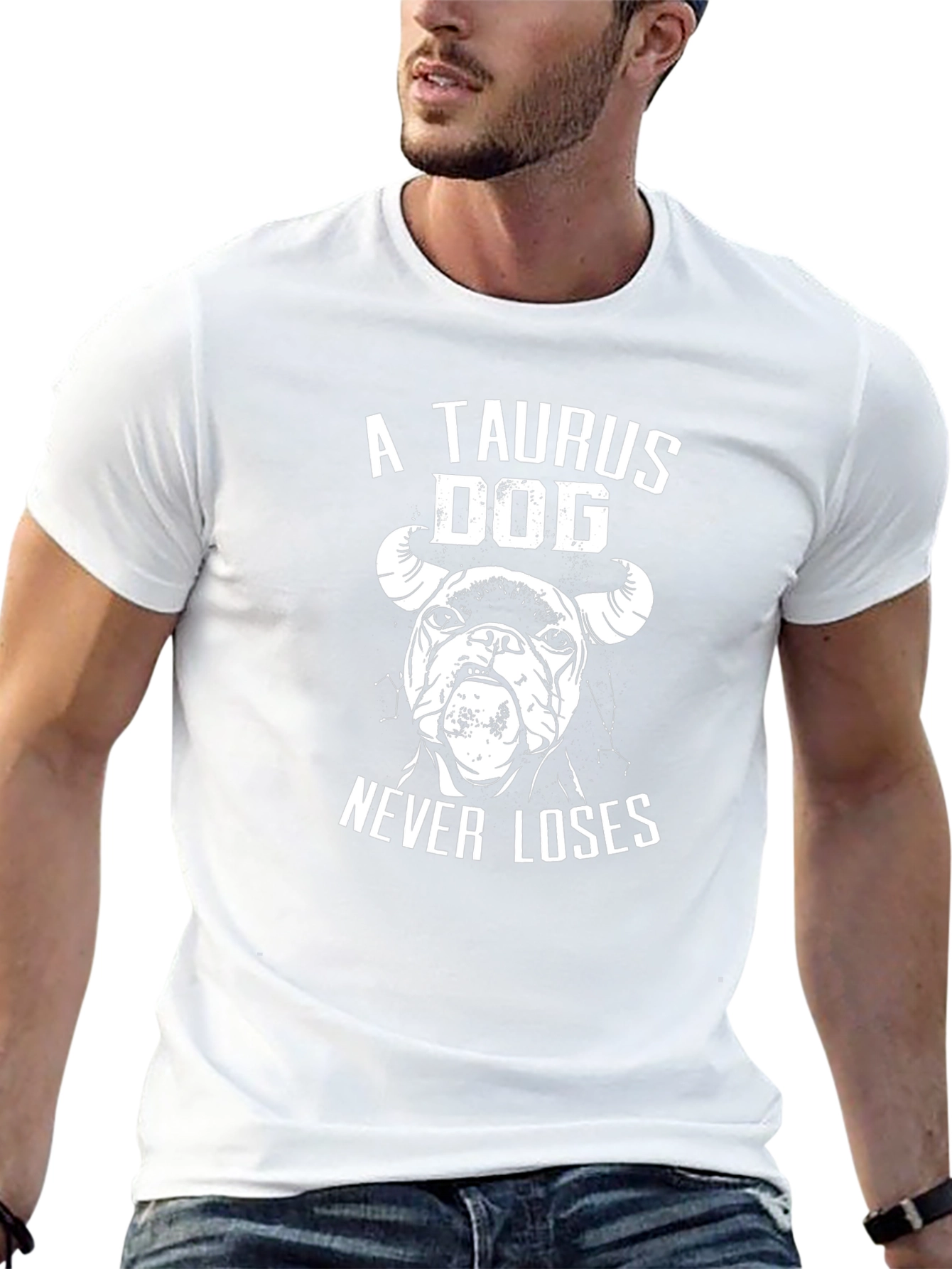 Taurus Dog Never Loses Black Graphic Tee