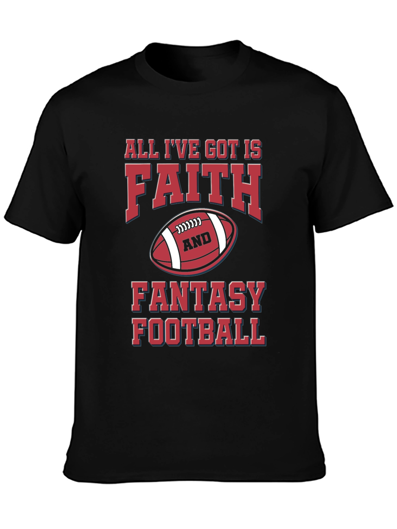 Faith & Fantasy Football Graphic T-Shirt