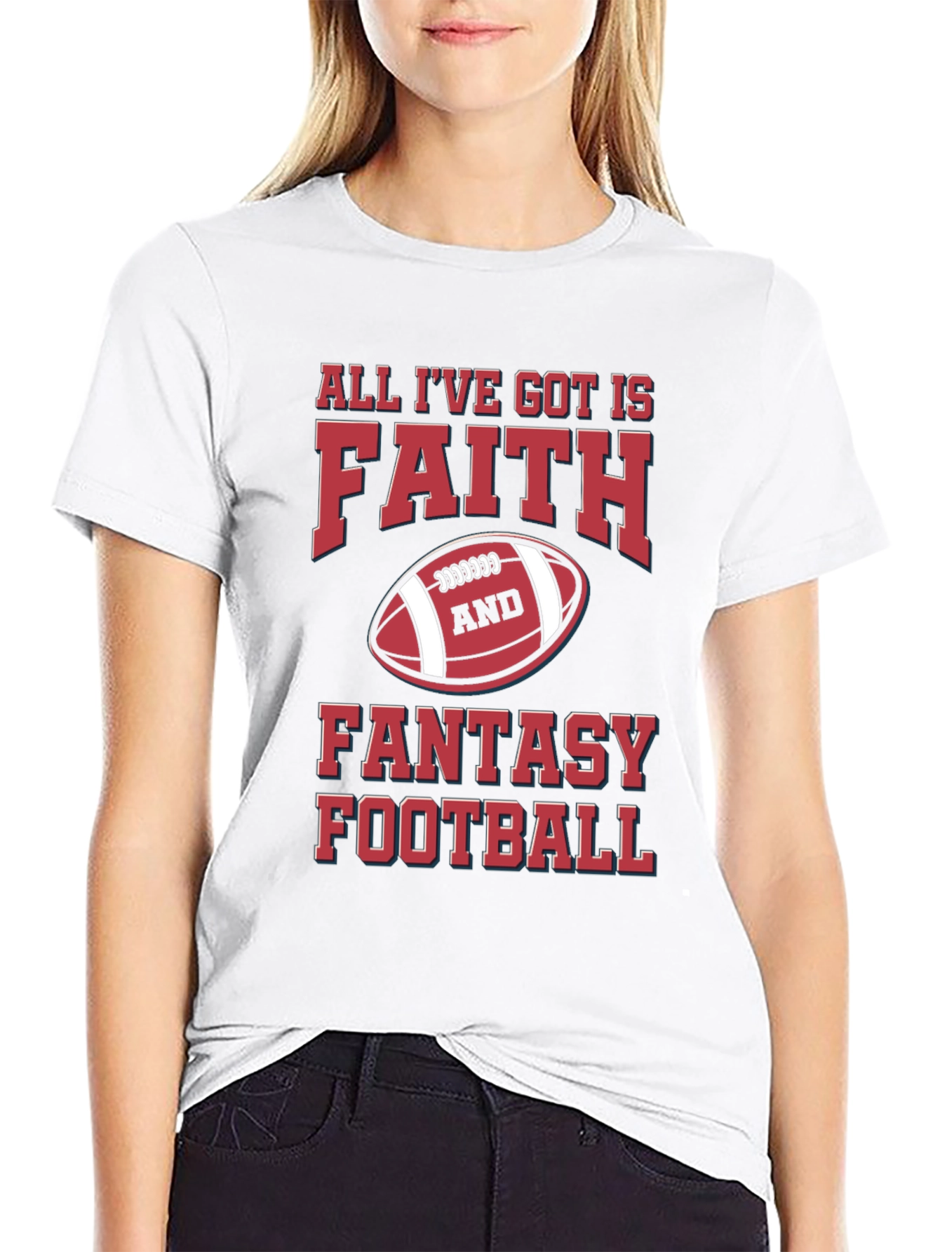 Faith & Fantasy Football Graphic T-Shirt