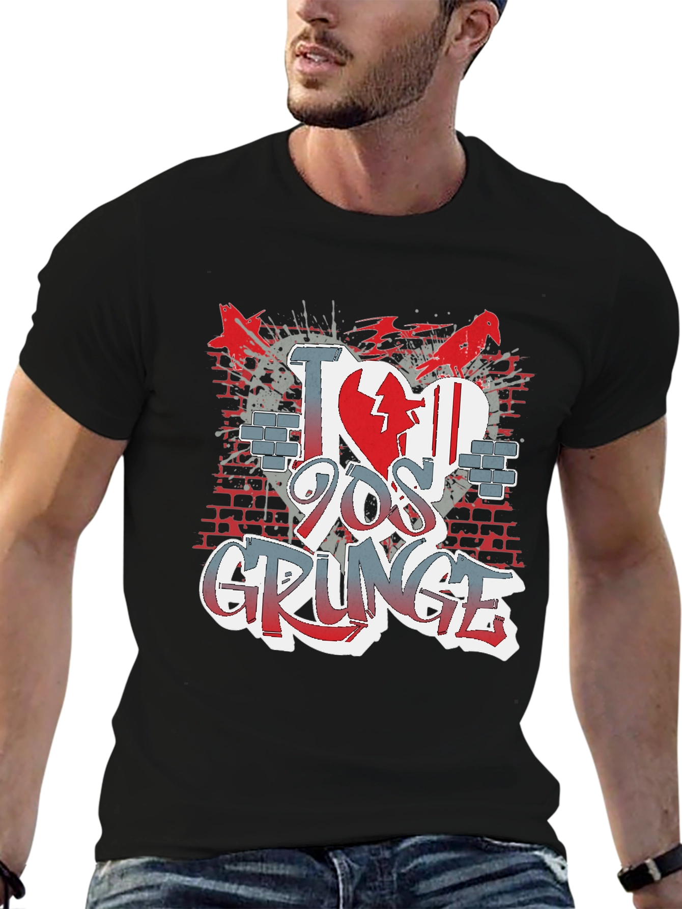 I Love 90s Grunge Graphic T-Shirt