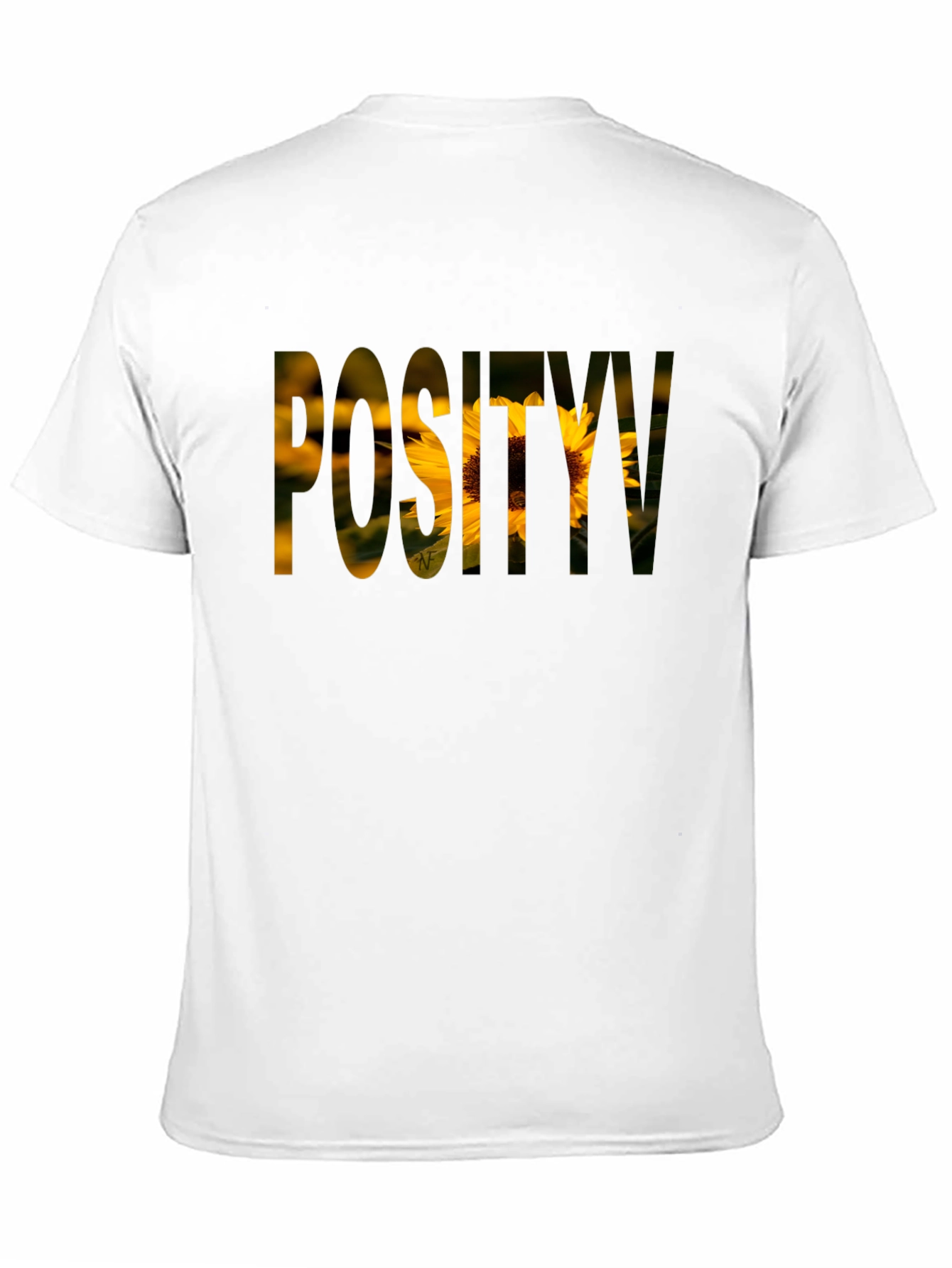 Positivity Sunflower Graphic T-Shirt - Black