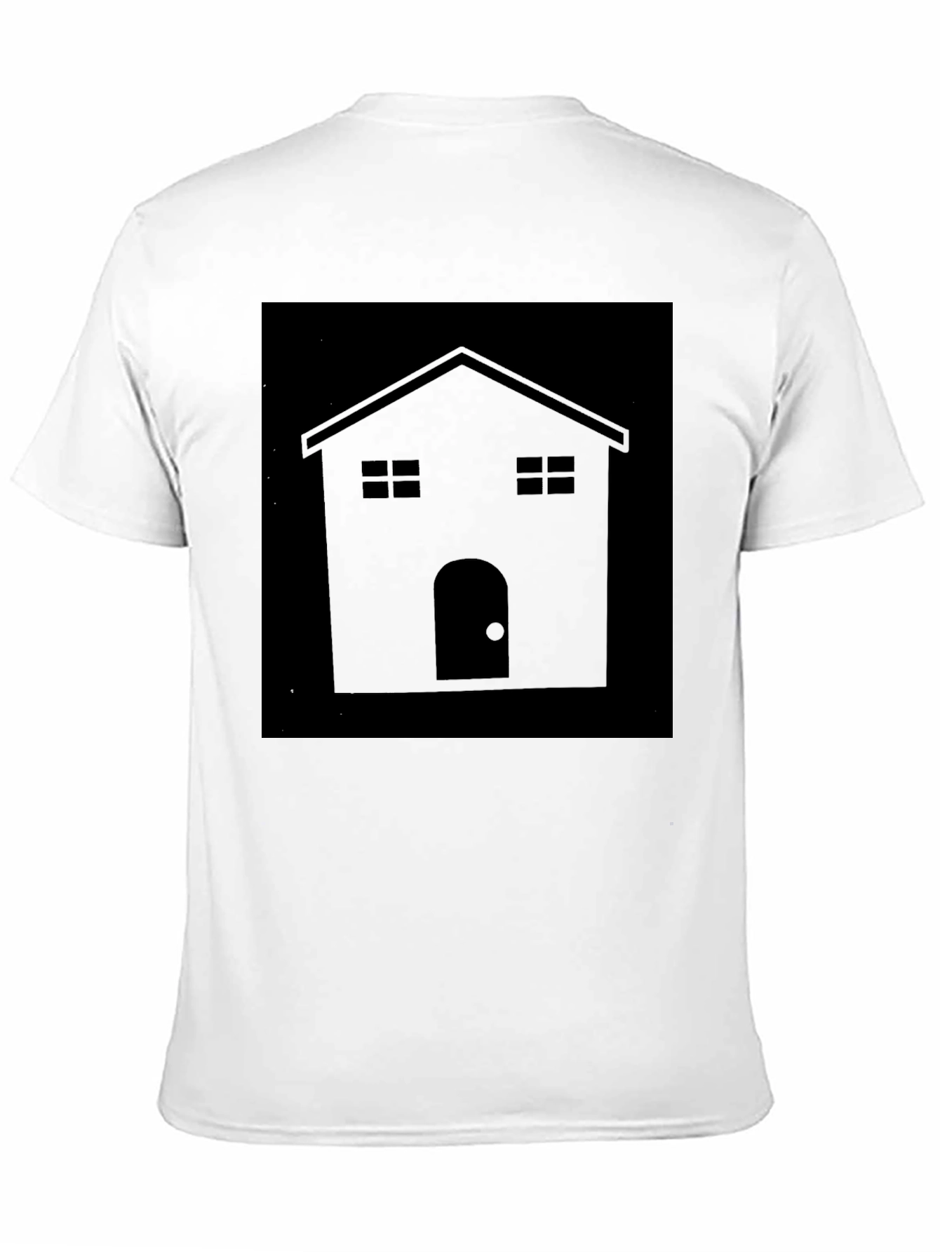 Minimalist House Graphic Tee - Black