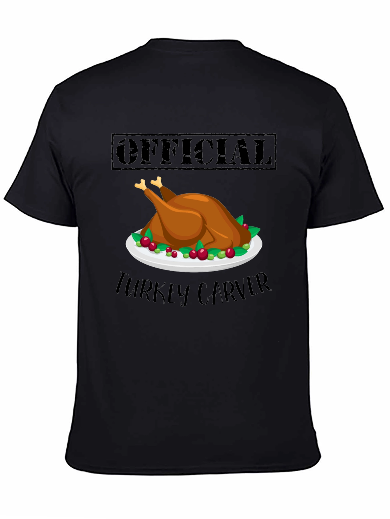 Official Turkey Carver T-Shirt - Thanksgiving Holiday Apparel