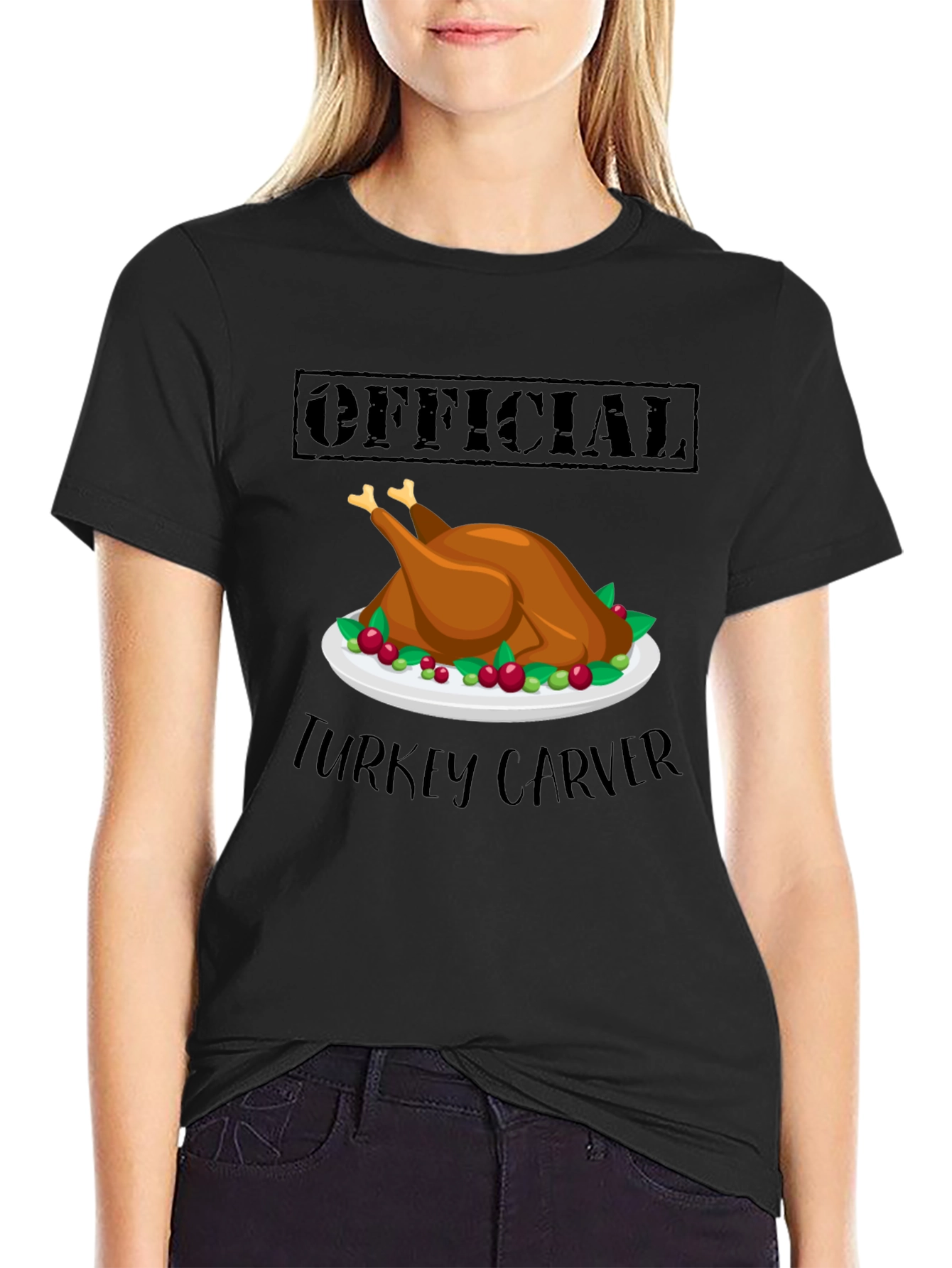 Official Turkey Carver T-Shirt - Thanksgiving Holiday Apparel