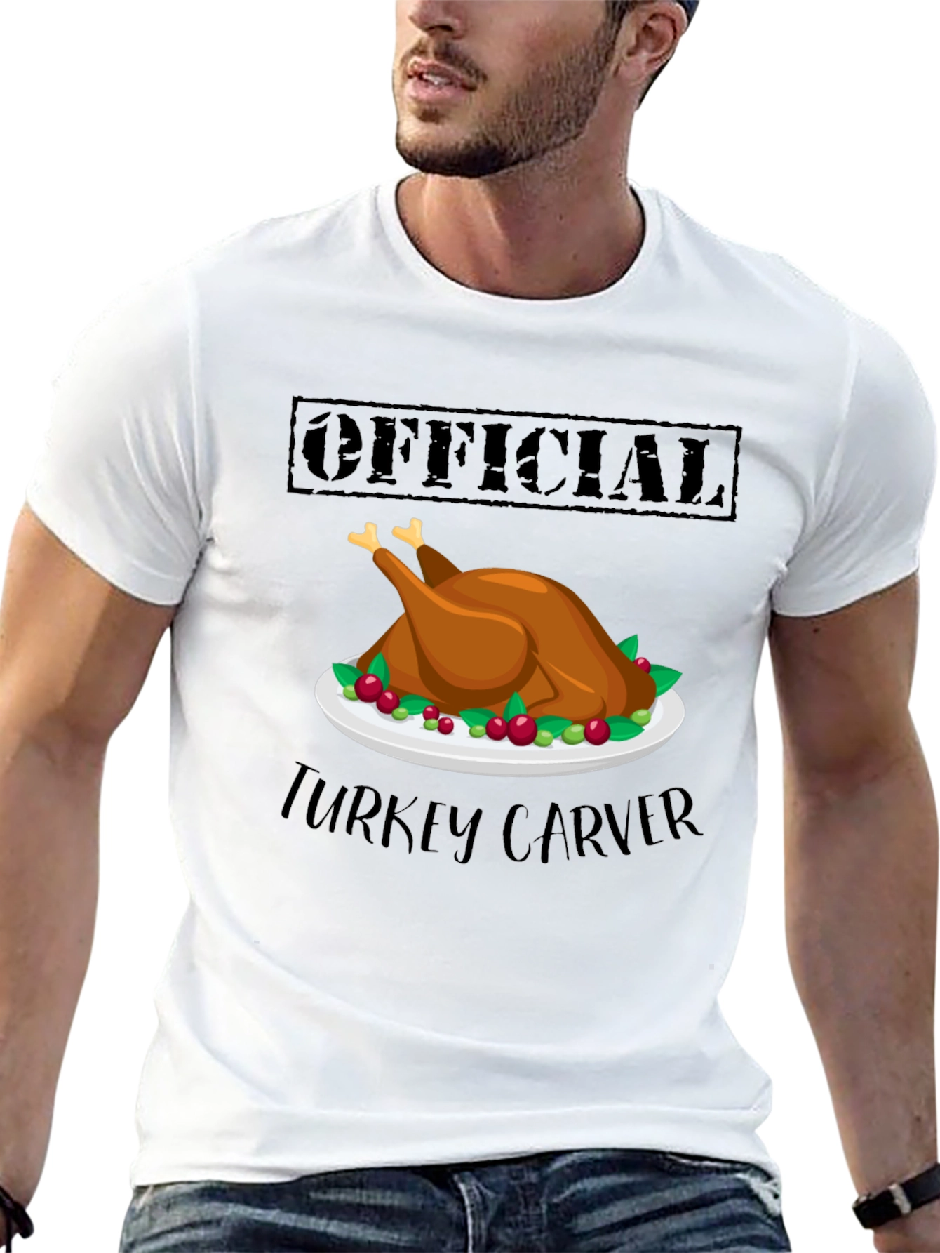 Official Turkey Carver T-Shirt - Thanksgiving Holiday Apparel