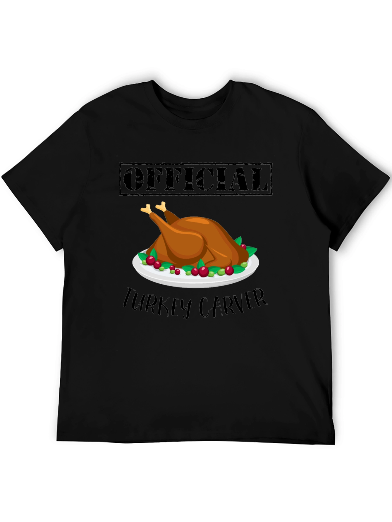 Official Turkey Carver T-Shirt - Thanksgiving Holiday Apparel
