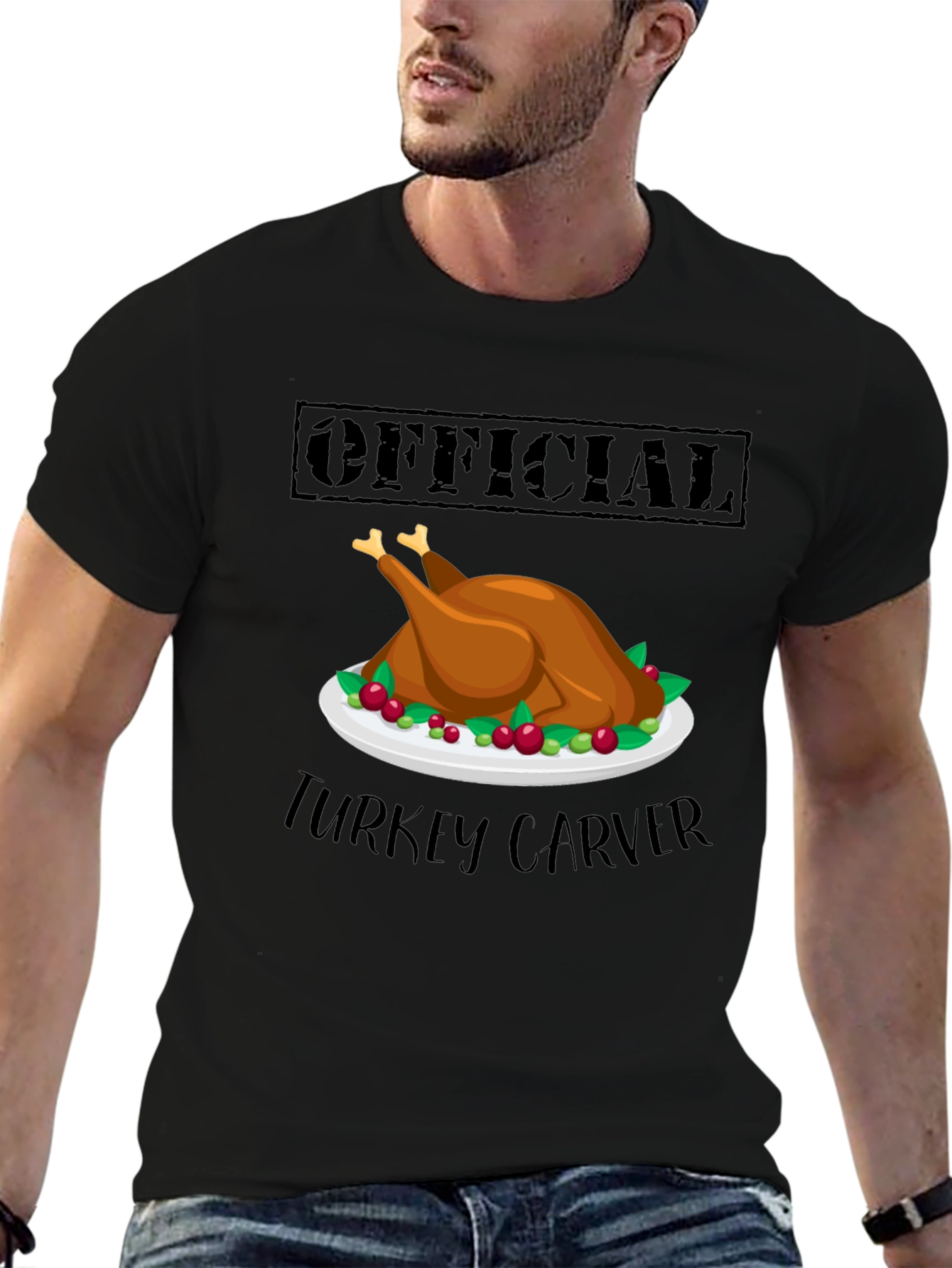 Official Turkey Carver T-Shirt - Thanksgiving Holiday Apparel