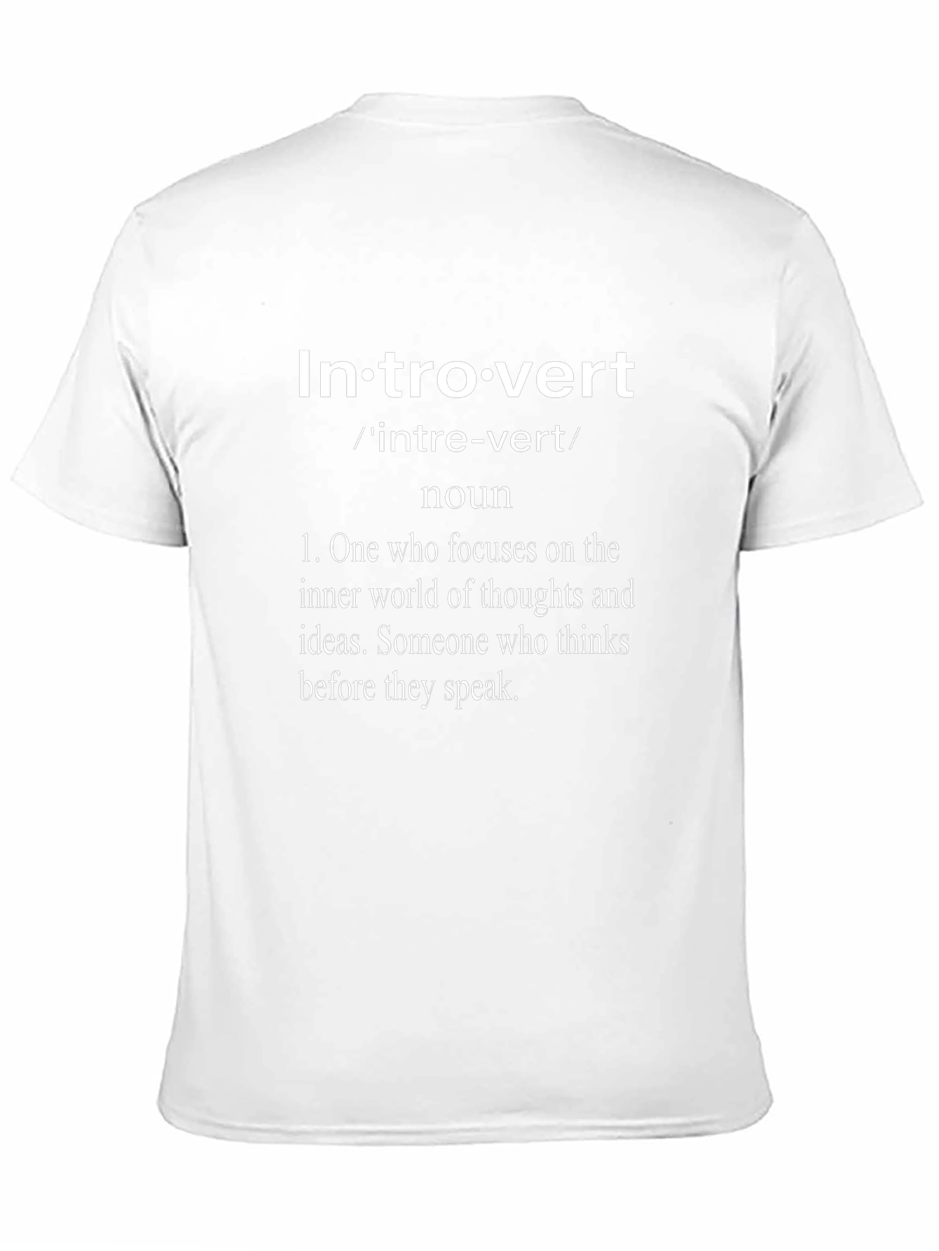 Introvert Definition T-Shirt - Black Cotton Tee