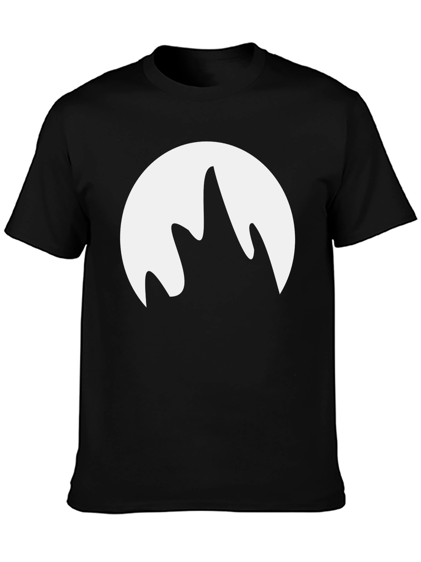 Abstract Mountain Graphic Tee - Black