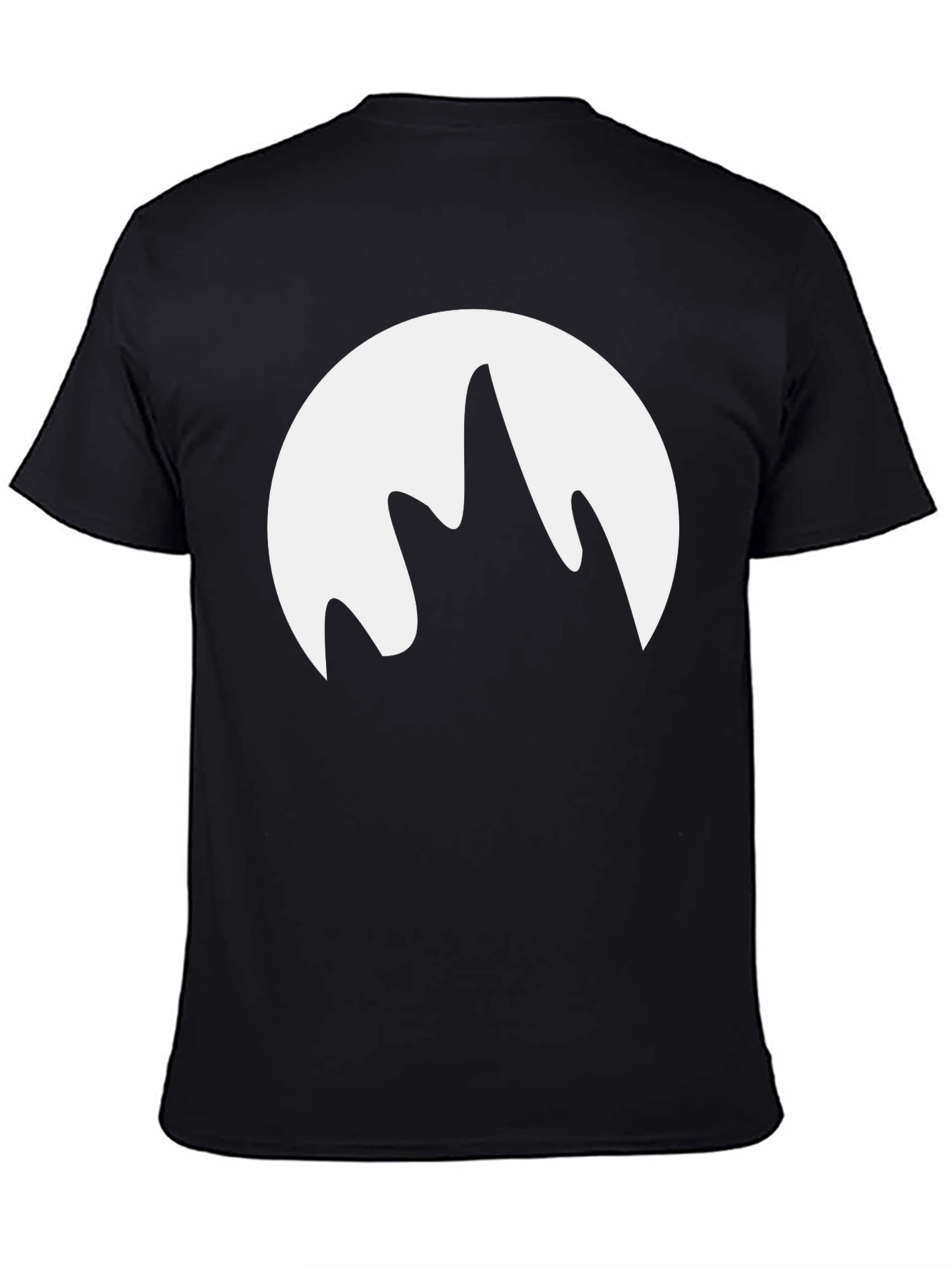 Abstract Mountain Graphic Tee - Black