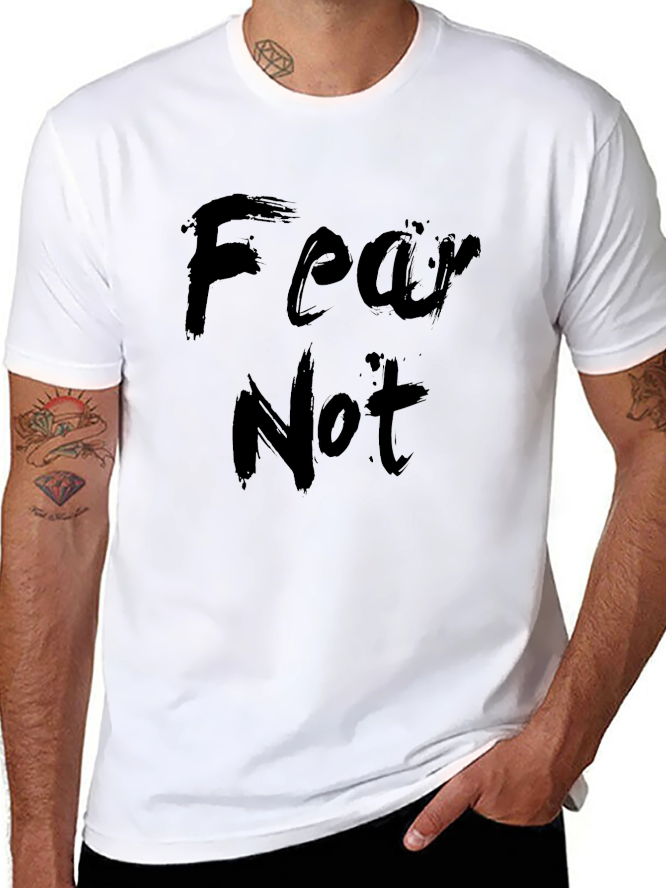 Fear Not Graphic Black T-Shirt