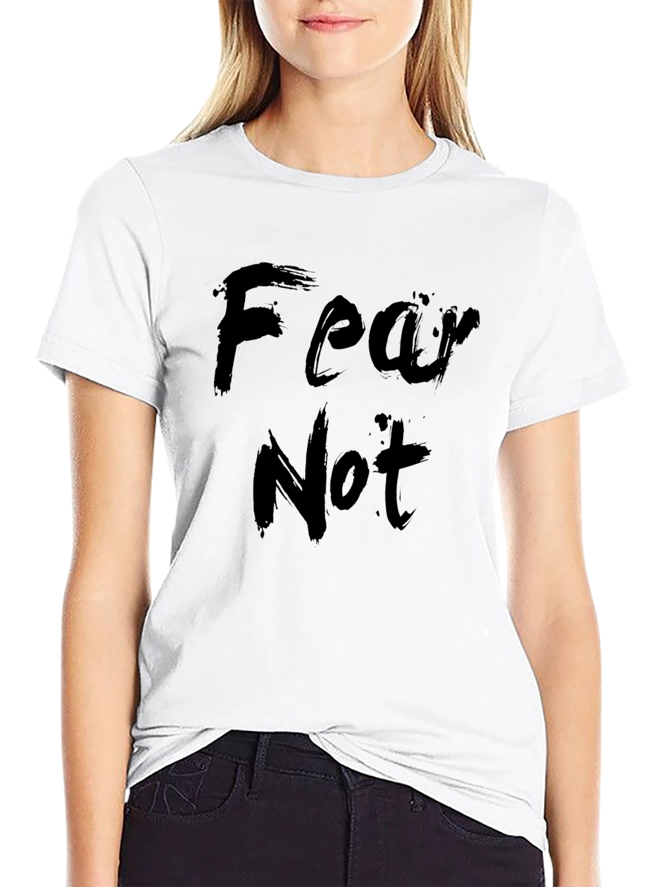 Fear Not Graphic Black T-Shirt