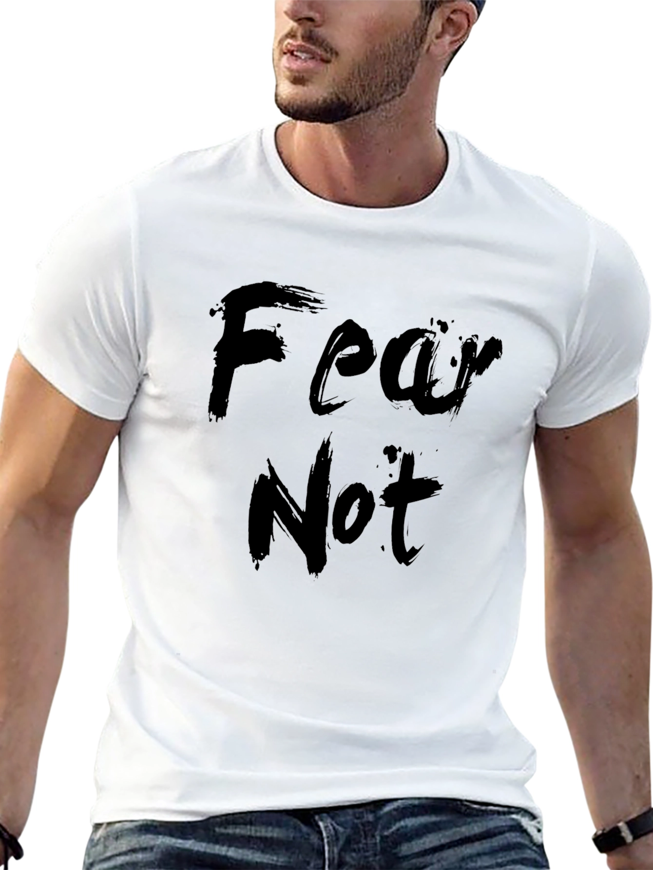 Fear Not Graphic Black T-Shirt