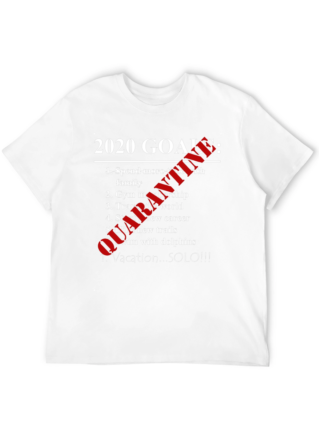 Funny 2020 Goals Shirt - Vacation SOLO