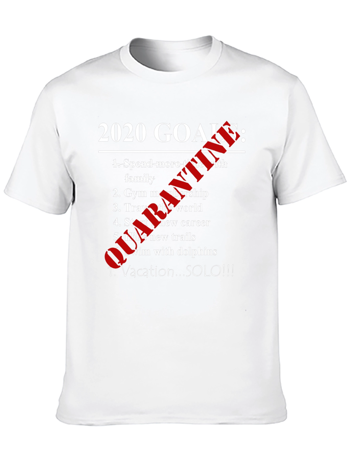 Funny 2020 Goals Shirt - Vacation SOLO
