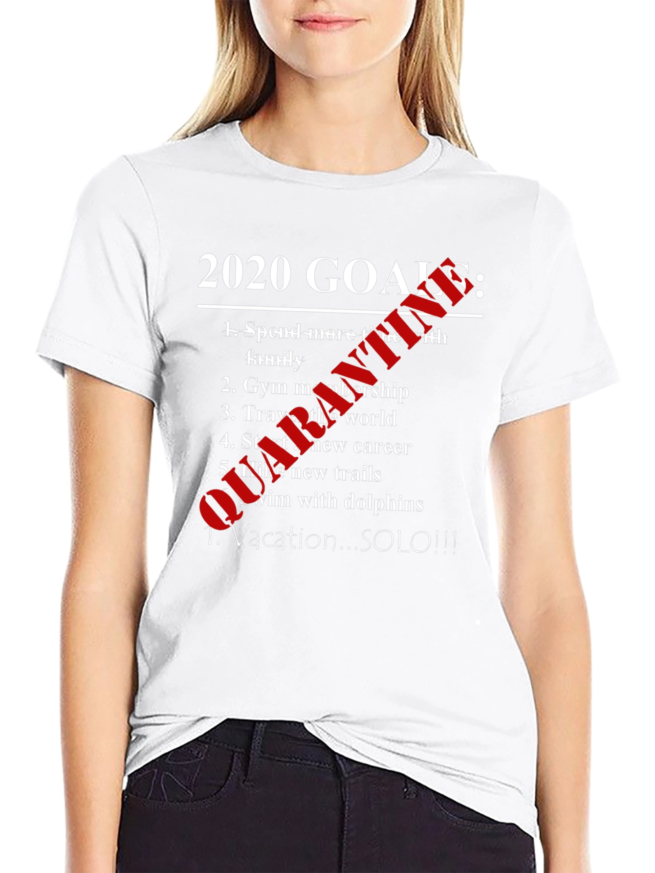 Funny 2020 Goals Shirt - Vacation SOLO