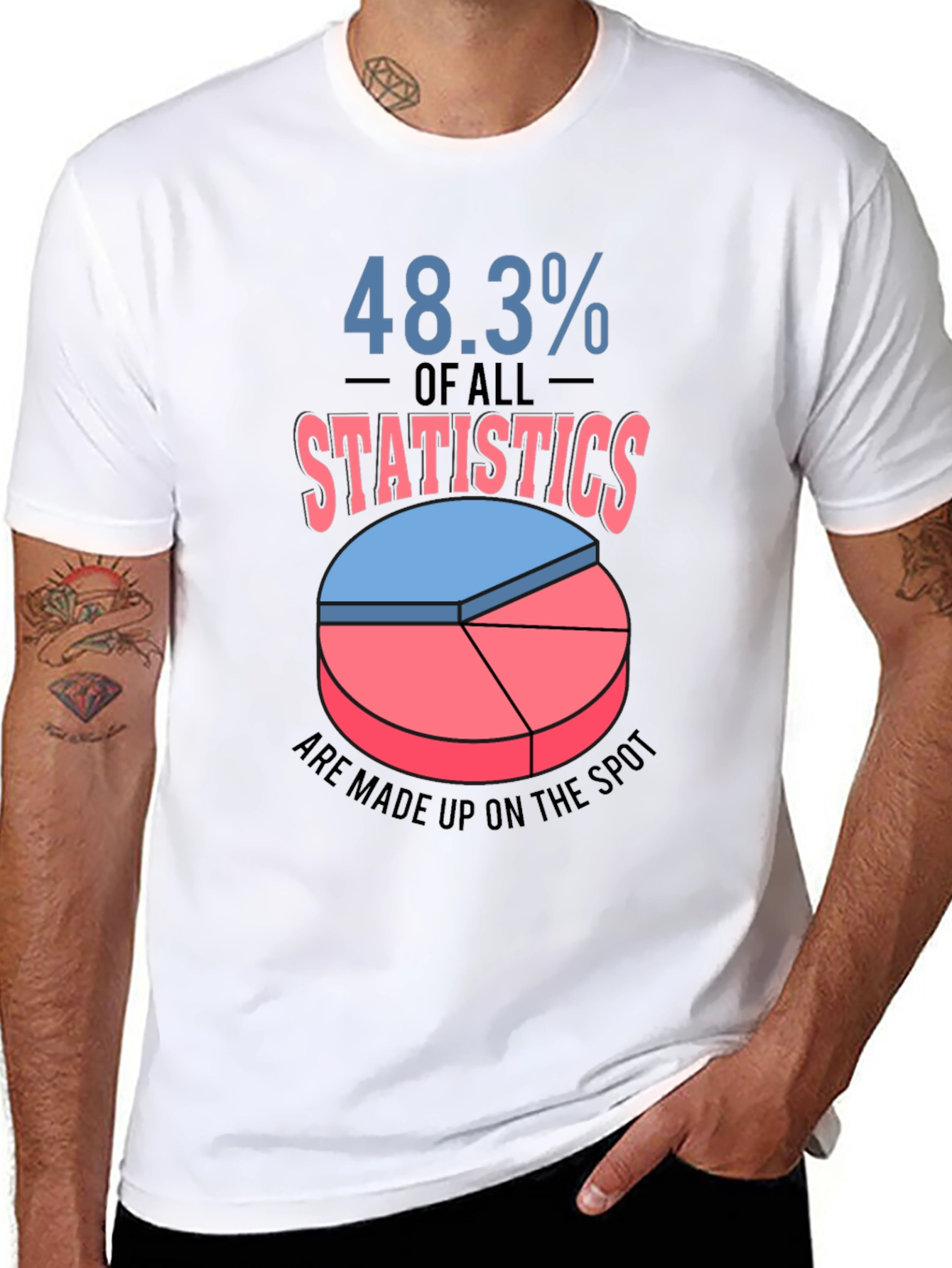 Funny Statistics T-Shirt - 48.3% Made Up