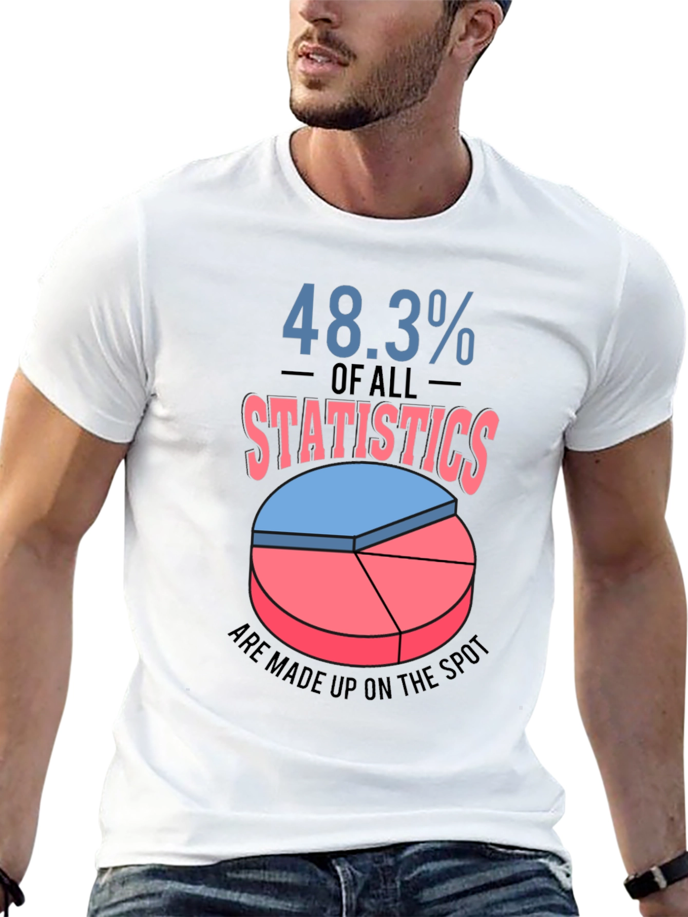 Funny Statistics T-Shirt - 48.3% Made Up
