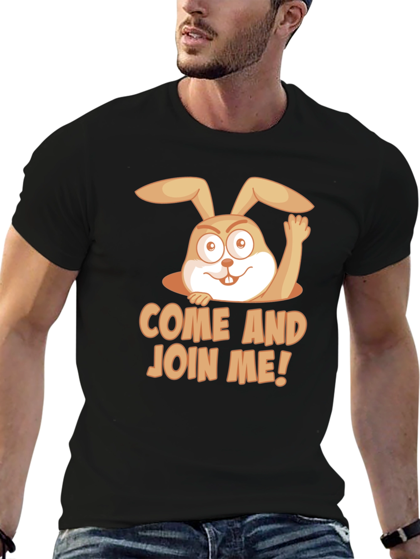 Come and Join Me! Rabbit Graphic T-Shirt