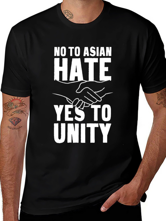 No Asian Hate Yes To Unity Black T-Shirt
