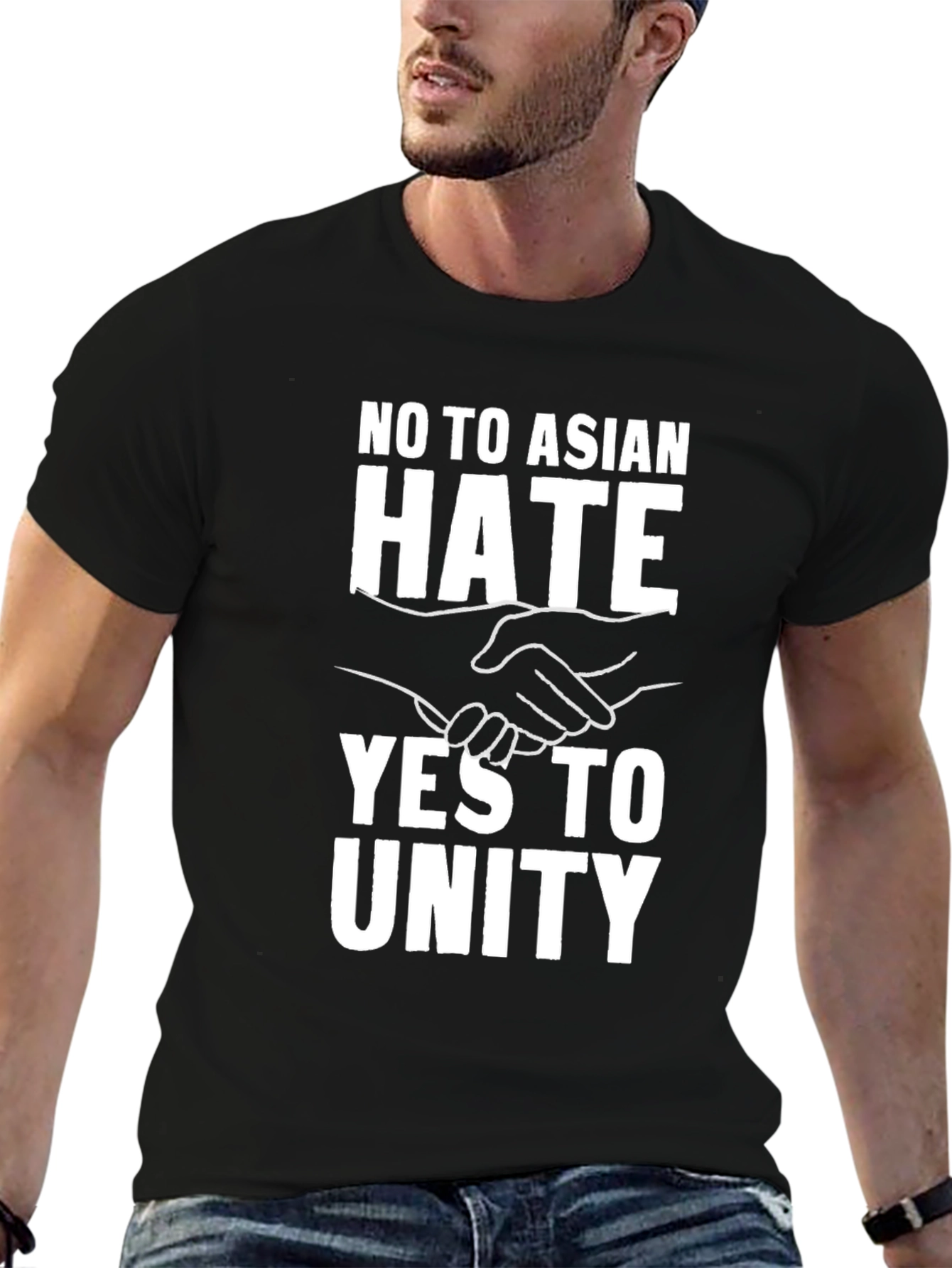 No Asian Hate Yes To Unity Black T-Shirt