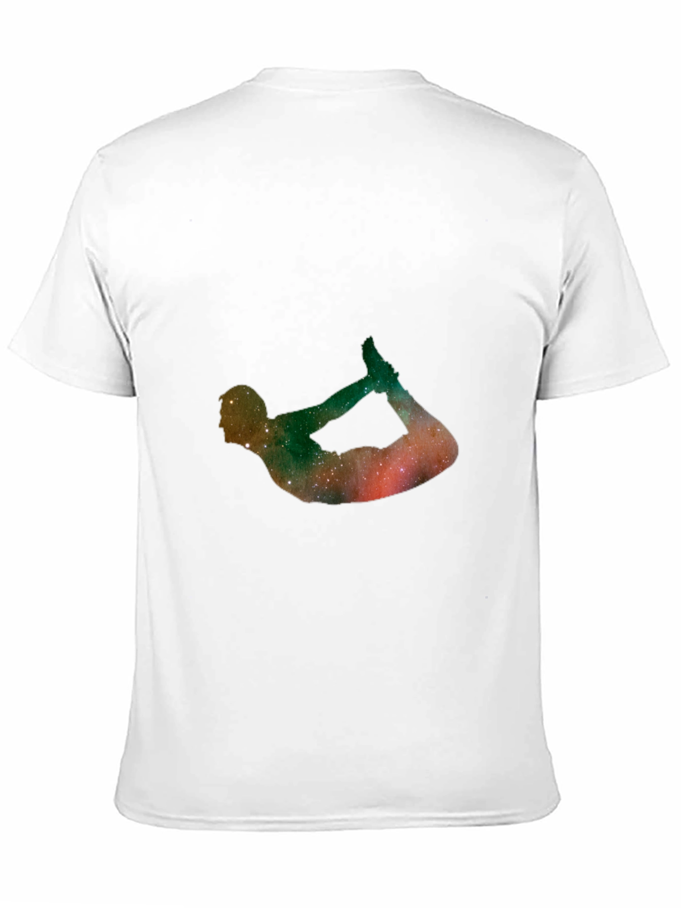 Galaxy Yoga Pose Black T-Shirt
