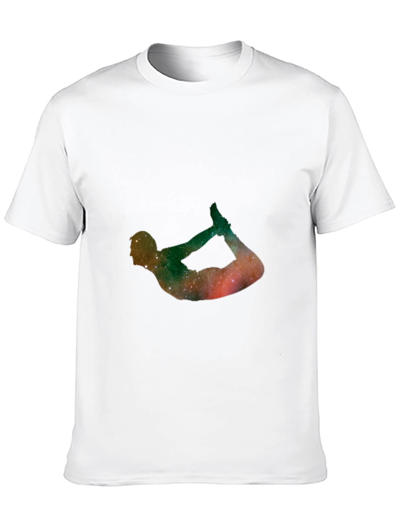 Galaxy Yoga Pose Black T-Shirt