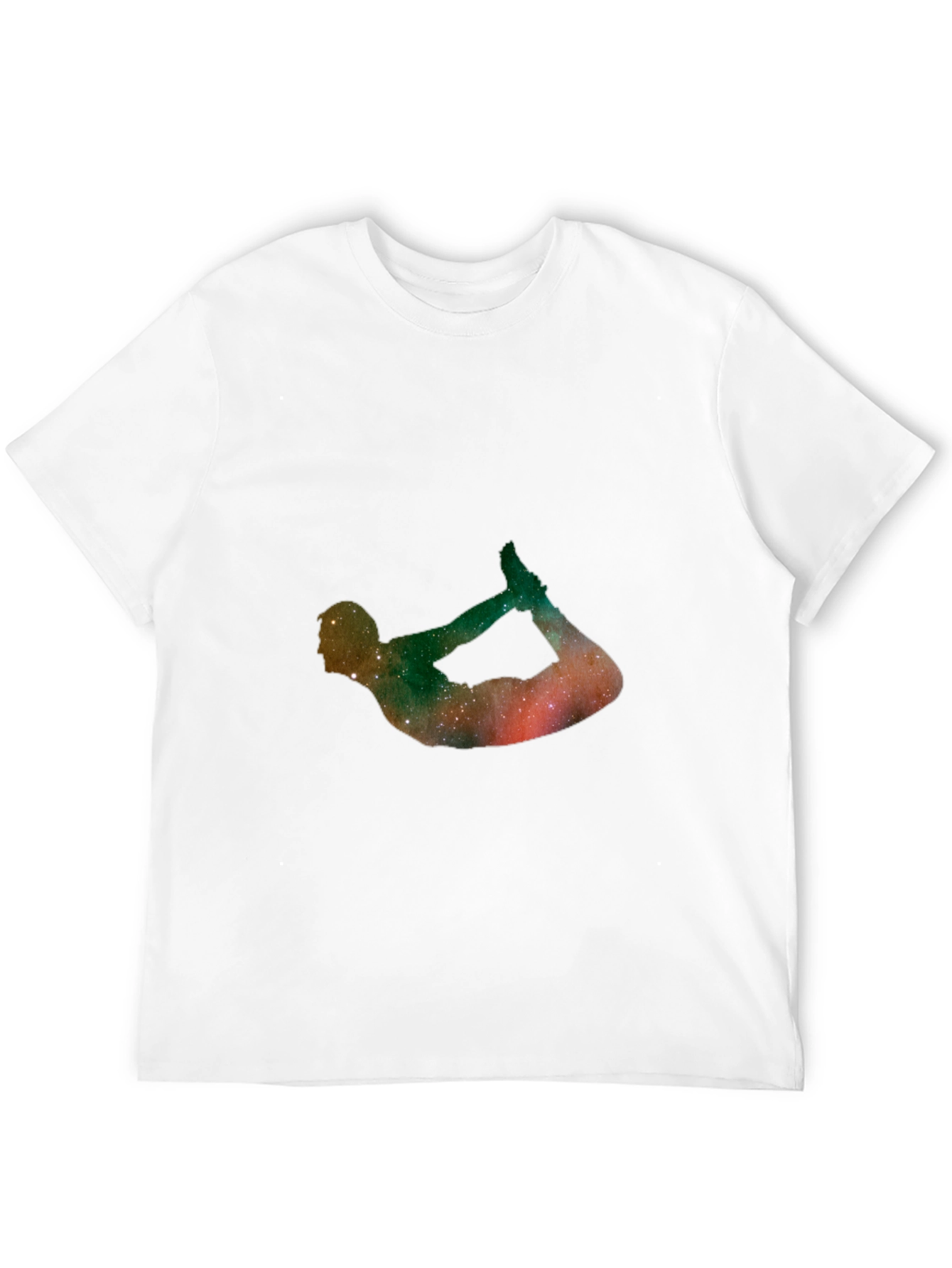 Galaxy Yoga Pose Black T-Shirt