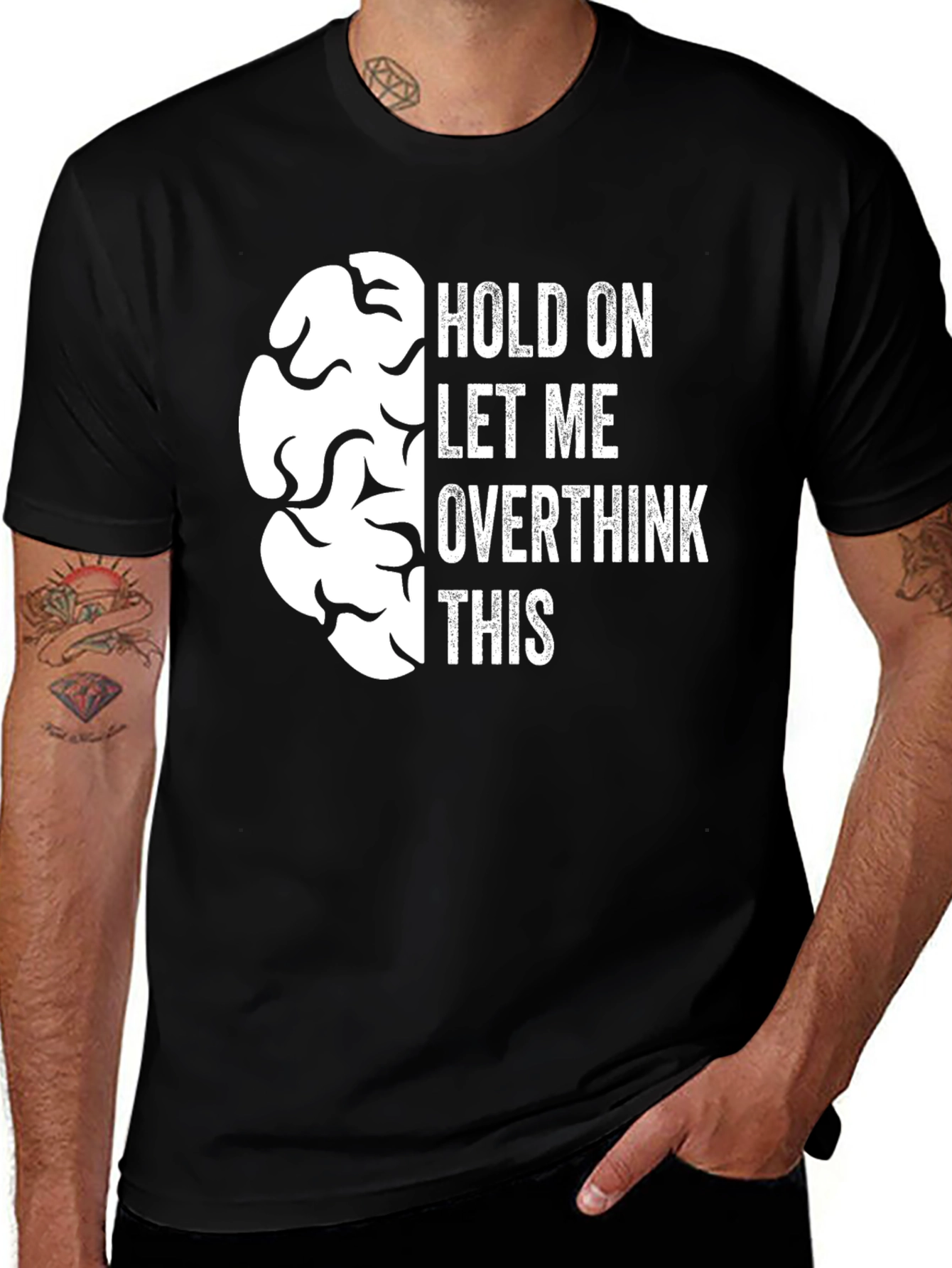 Overthink Brain Graphic Tee - Funny Sarcastic T-Shirt