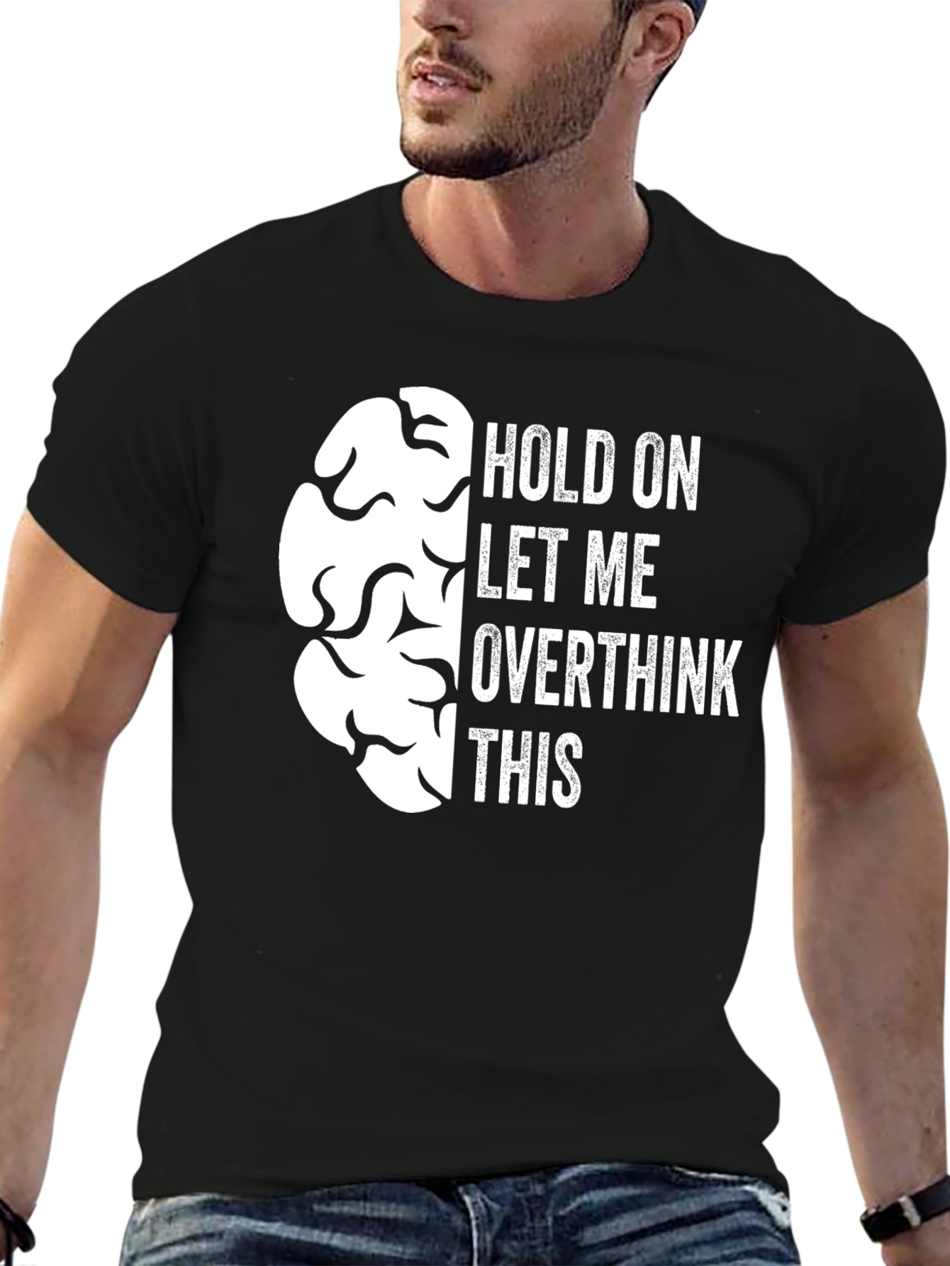 Overthink Brain Graphic Tee - Funny Sarcastic T-Shirt