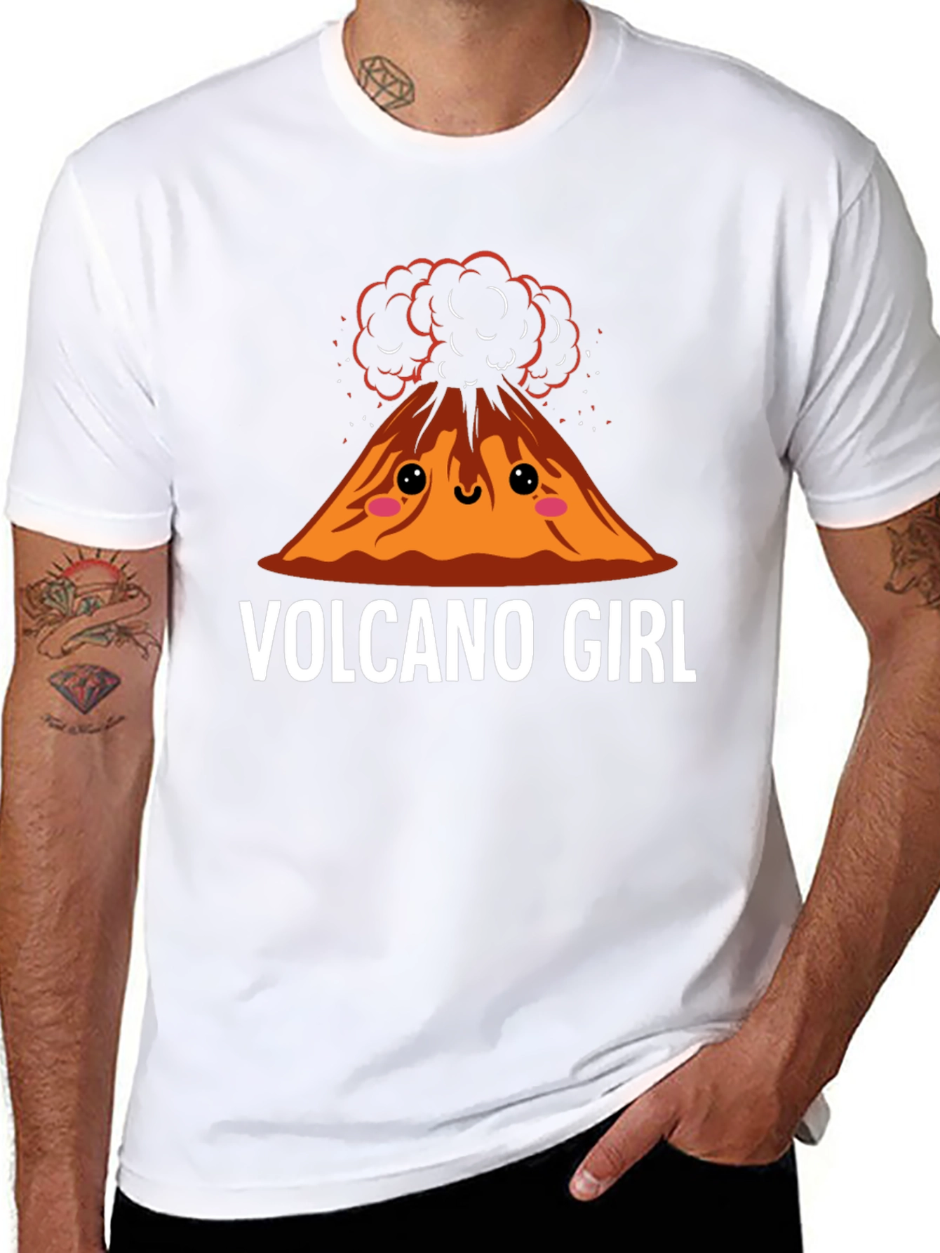 Volcano Girl Graphic Tee - Fun & Unique Design