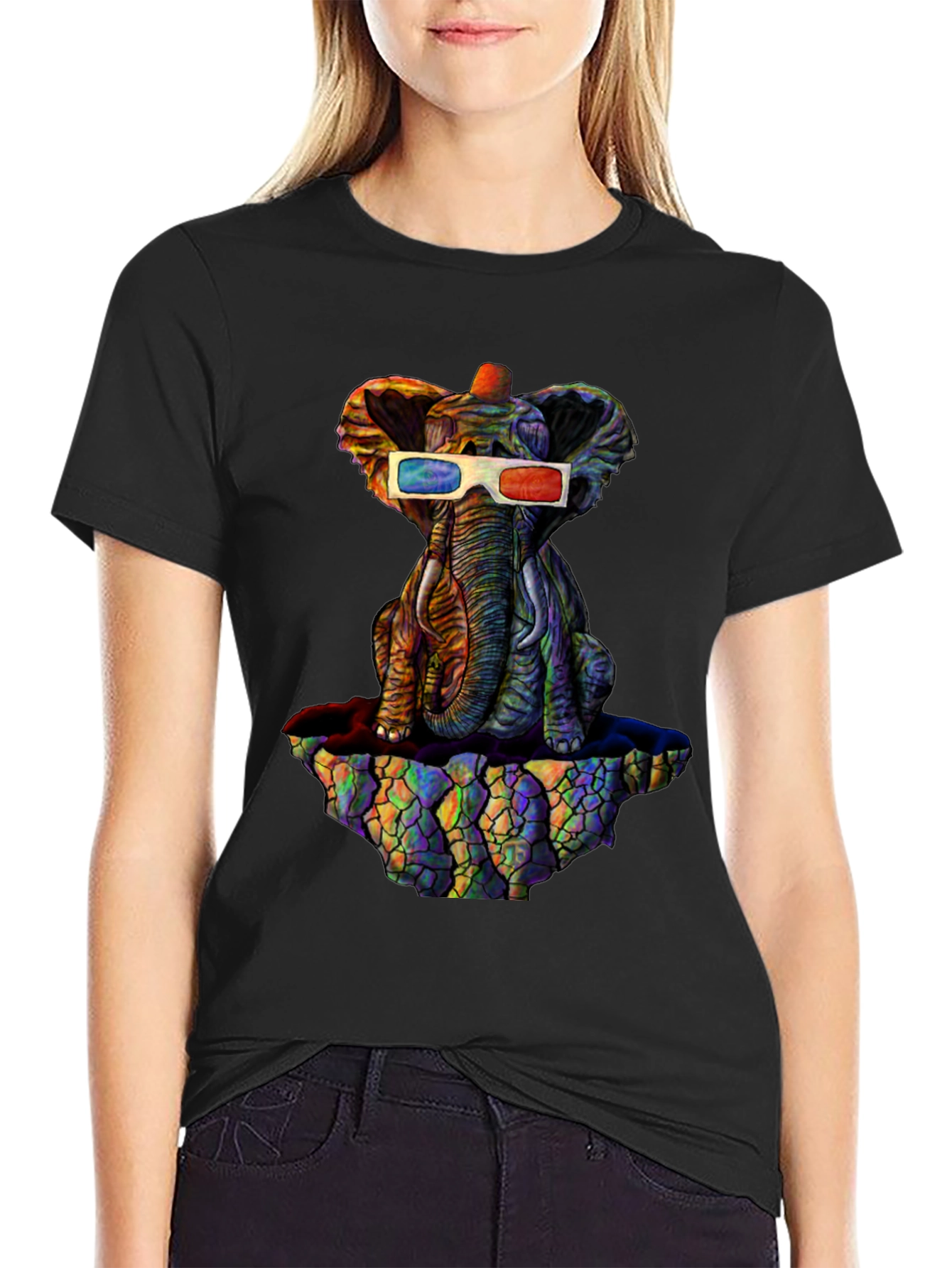 Cool 3D Elephant Graphic Tee