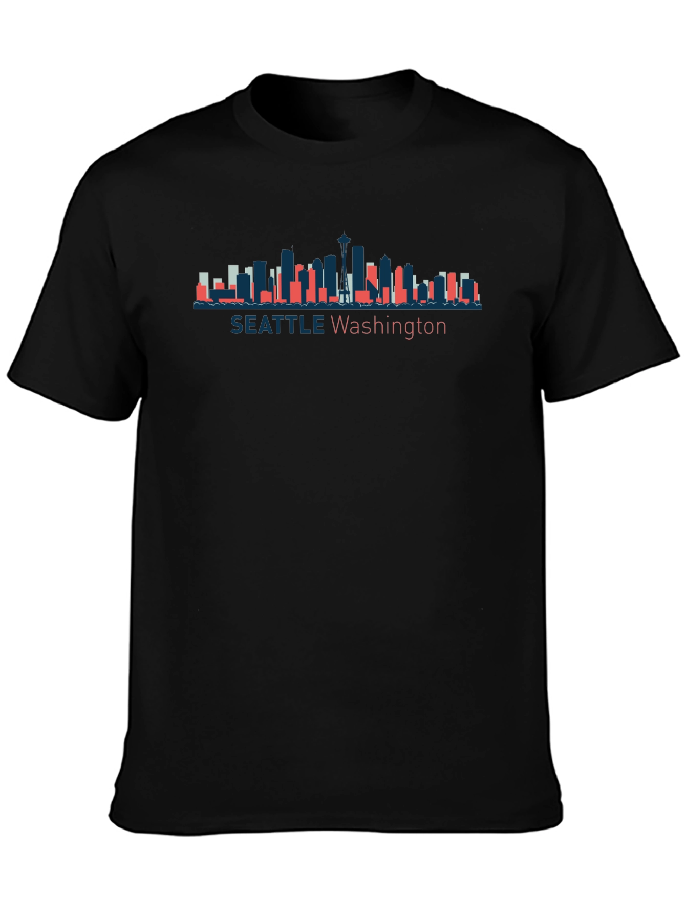 Seattle Washington Skyline Graphic T-Shirt