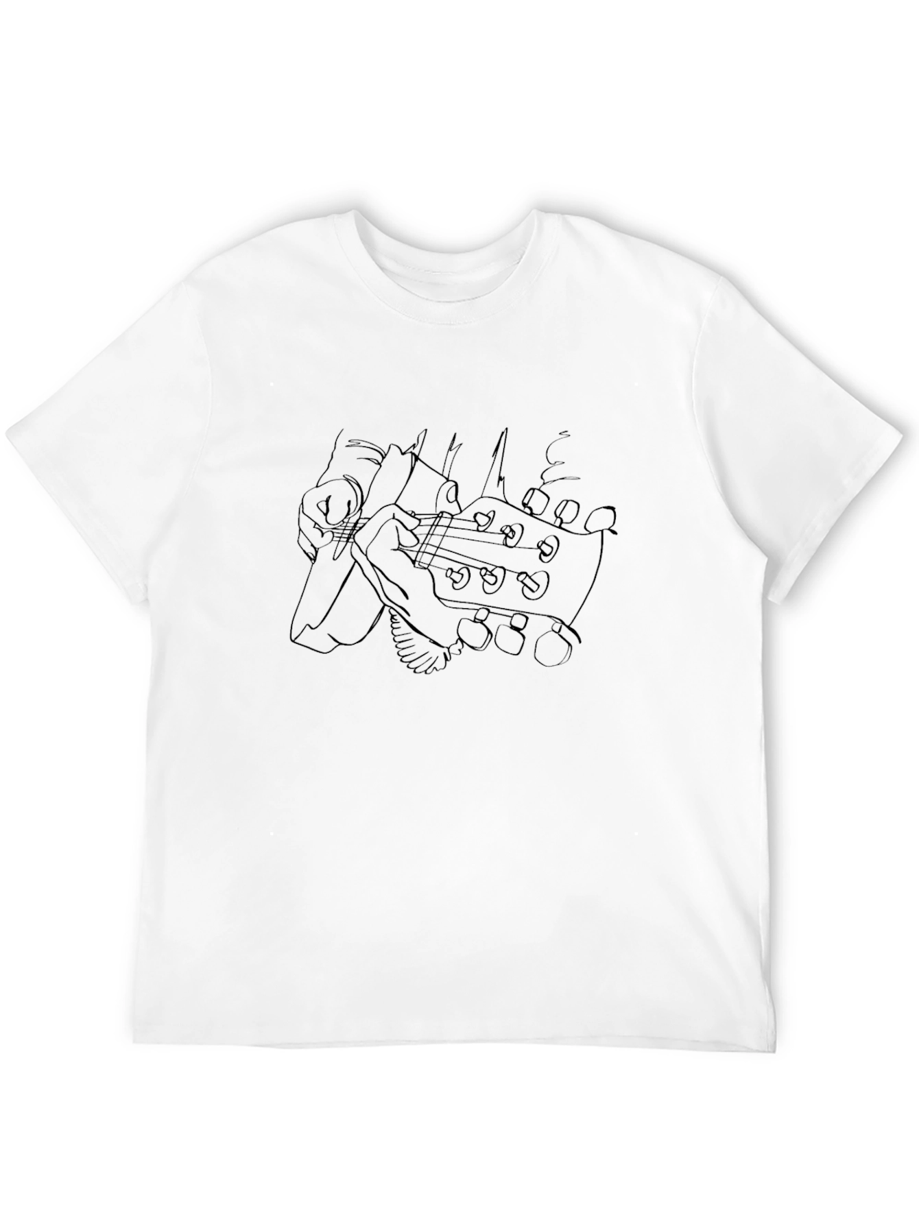 Guitar Outline Black T-Shirt