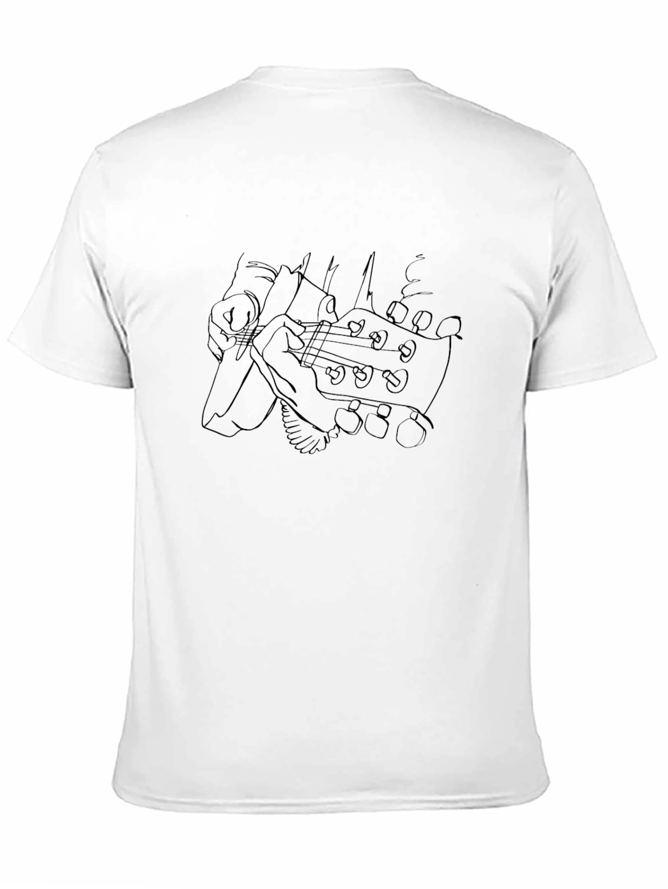 Guitar Outline Black T-Shirt