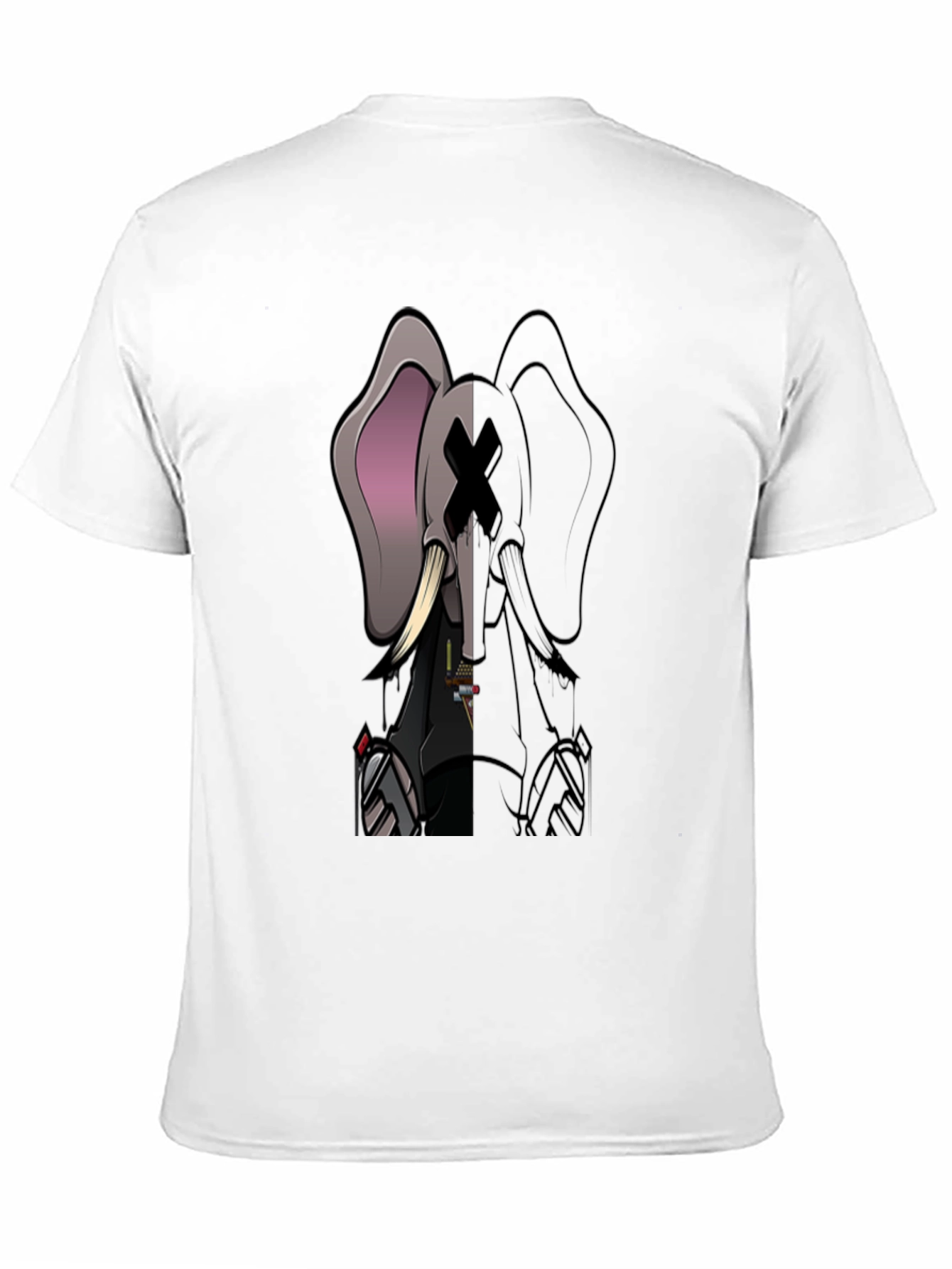 Elephant Graphic Print T-Shirt - Black