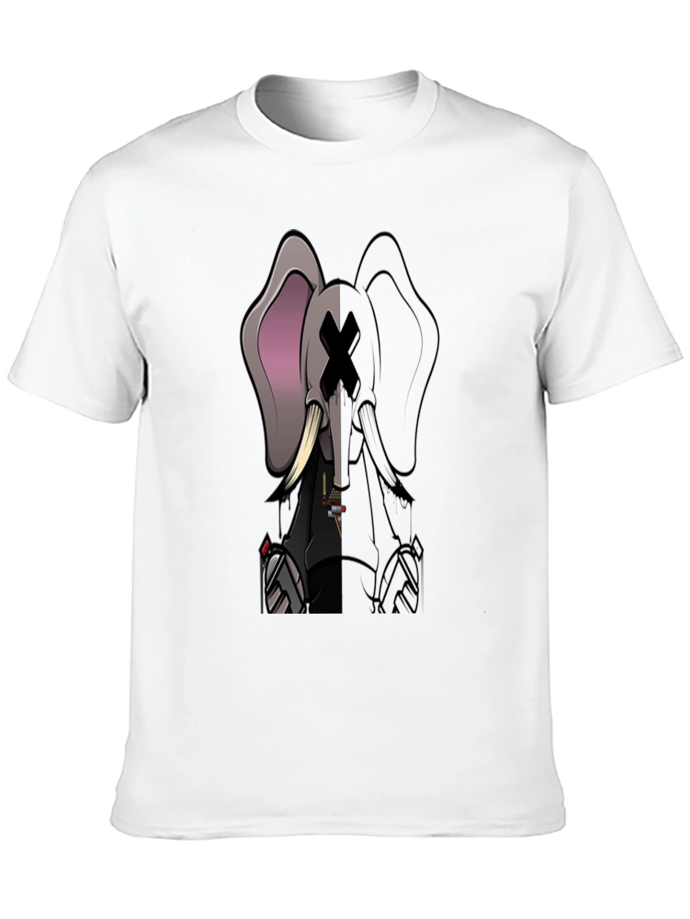 Elephant Graphic Print T-Shirt - Black