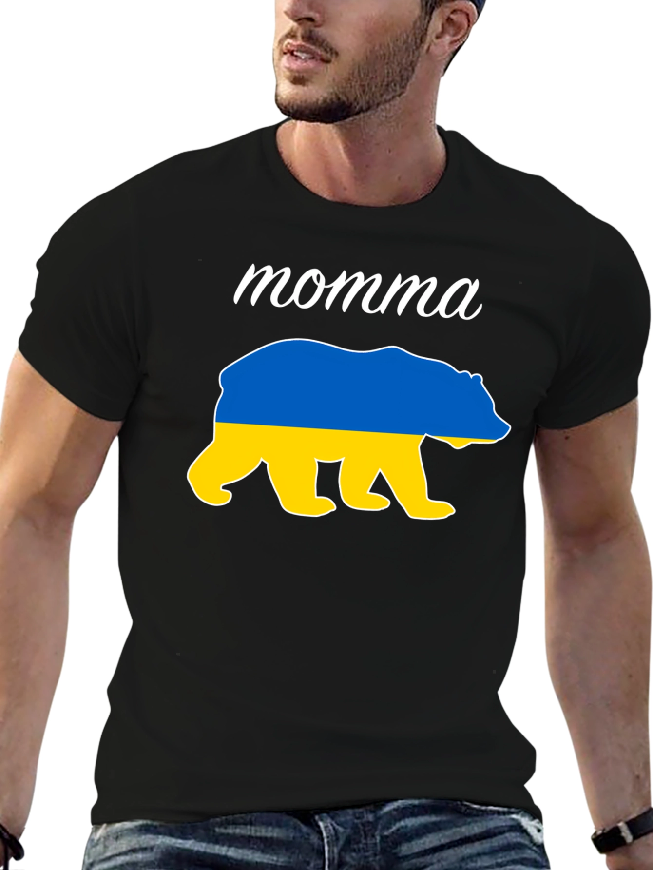 Momma Bear Ukraine Flag T-Shirt