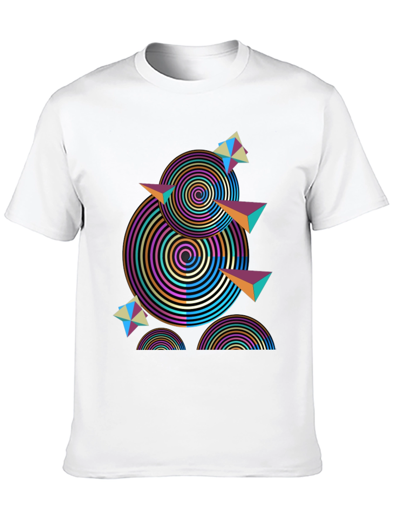 Abstract Geometric Black T-Shirt
